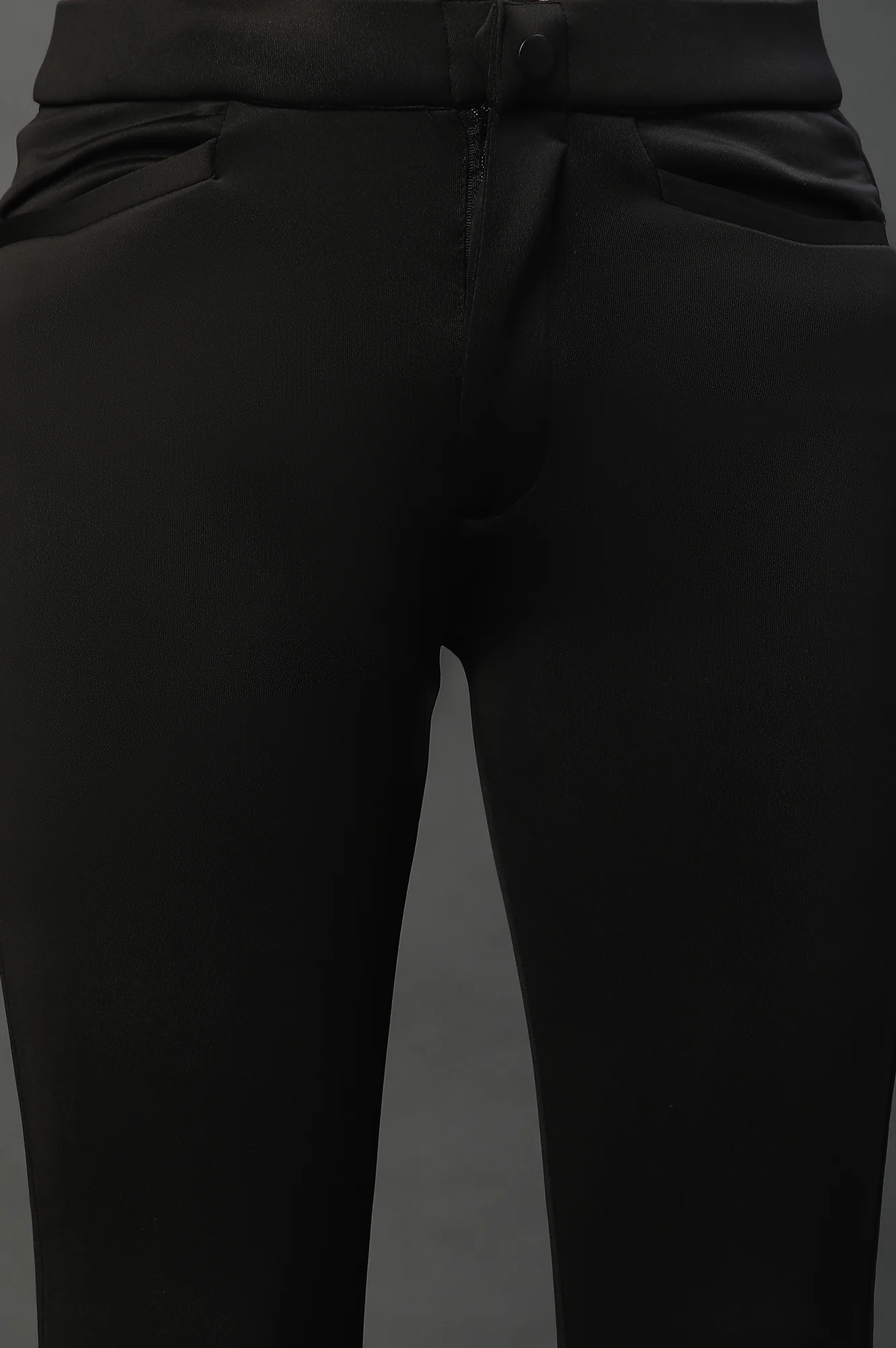 Black Smart Casual Slim Pants - Image 6