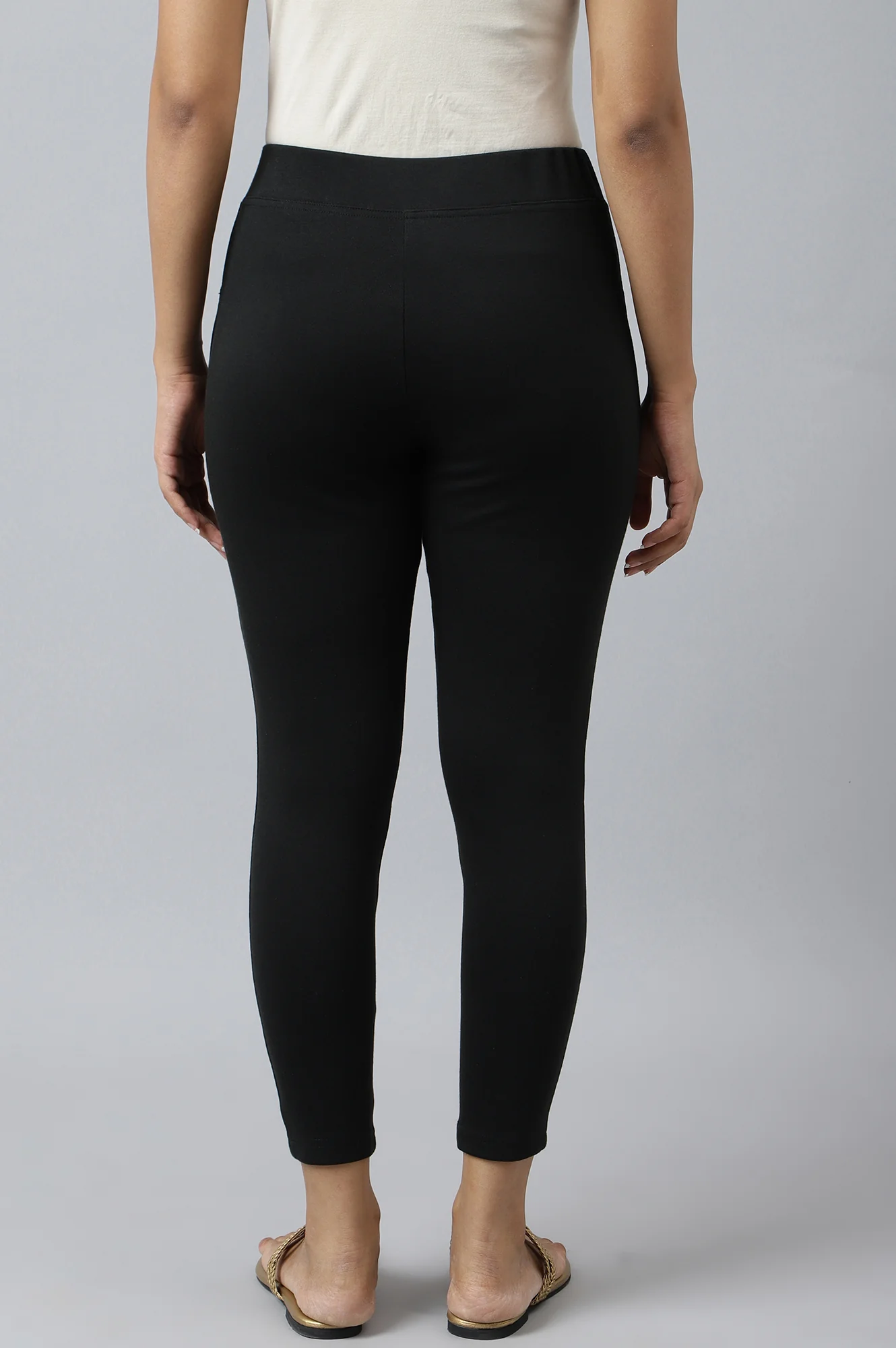 Black Solid Winter Tights - Image 4