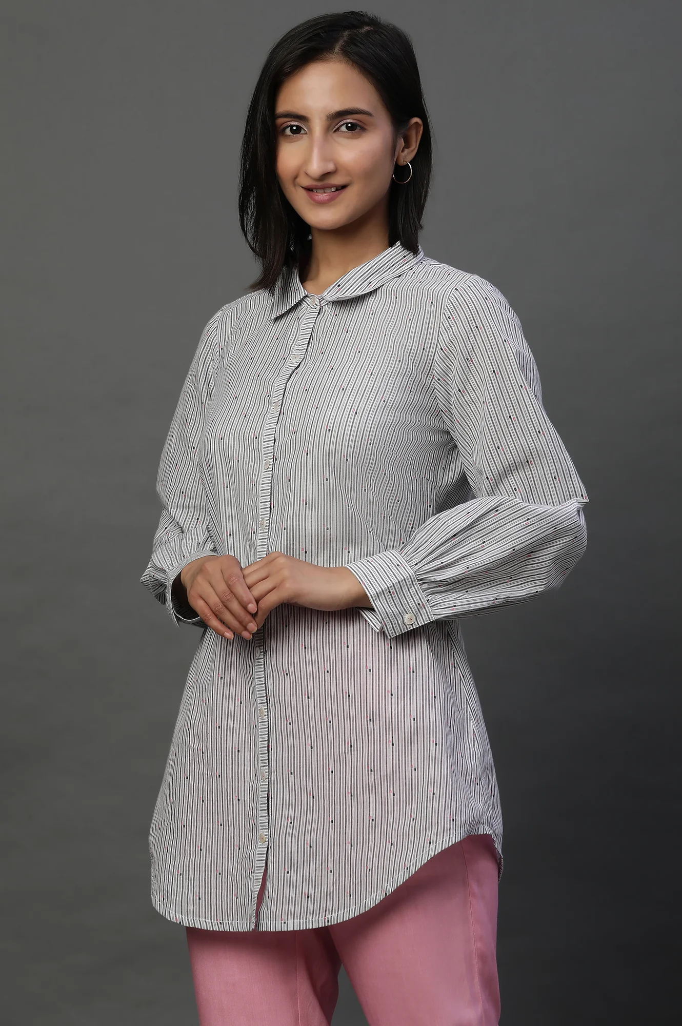 Black Yarn-dyed Dobby Shirt - Image 2