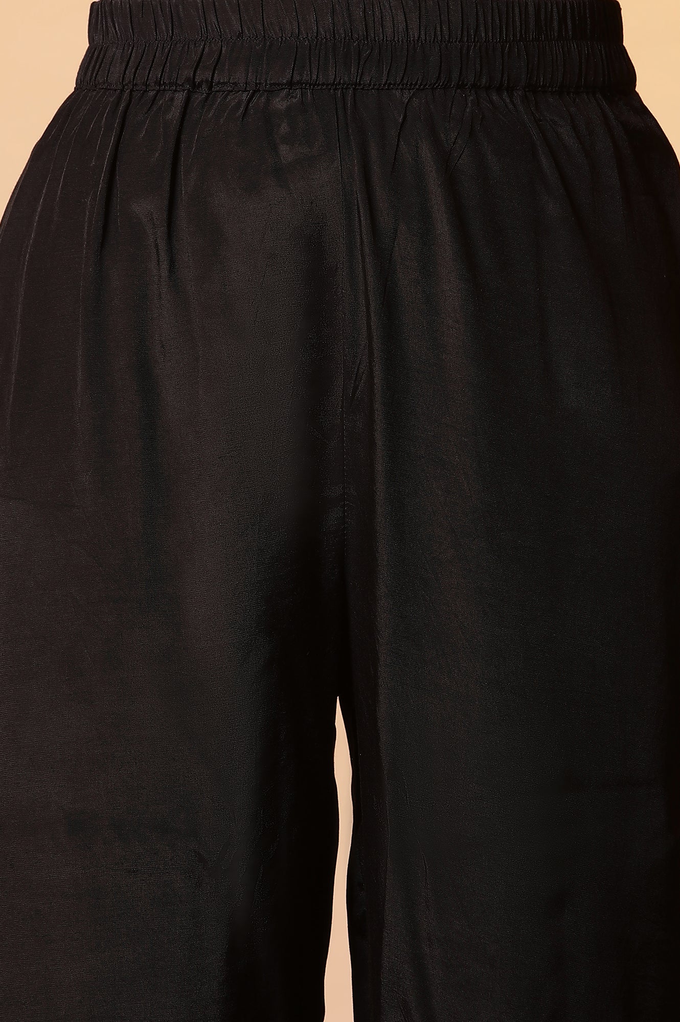 Black Zari Embroidered Kurta, Palazzo and Dupatta Set - Image 7