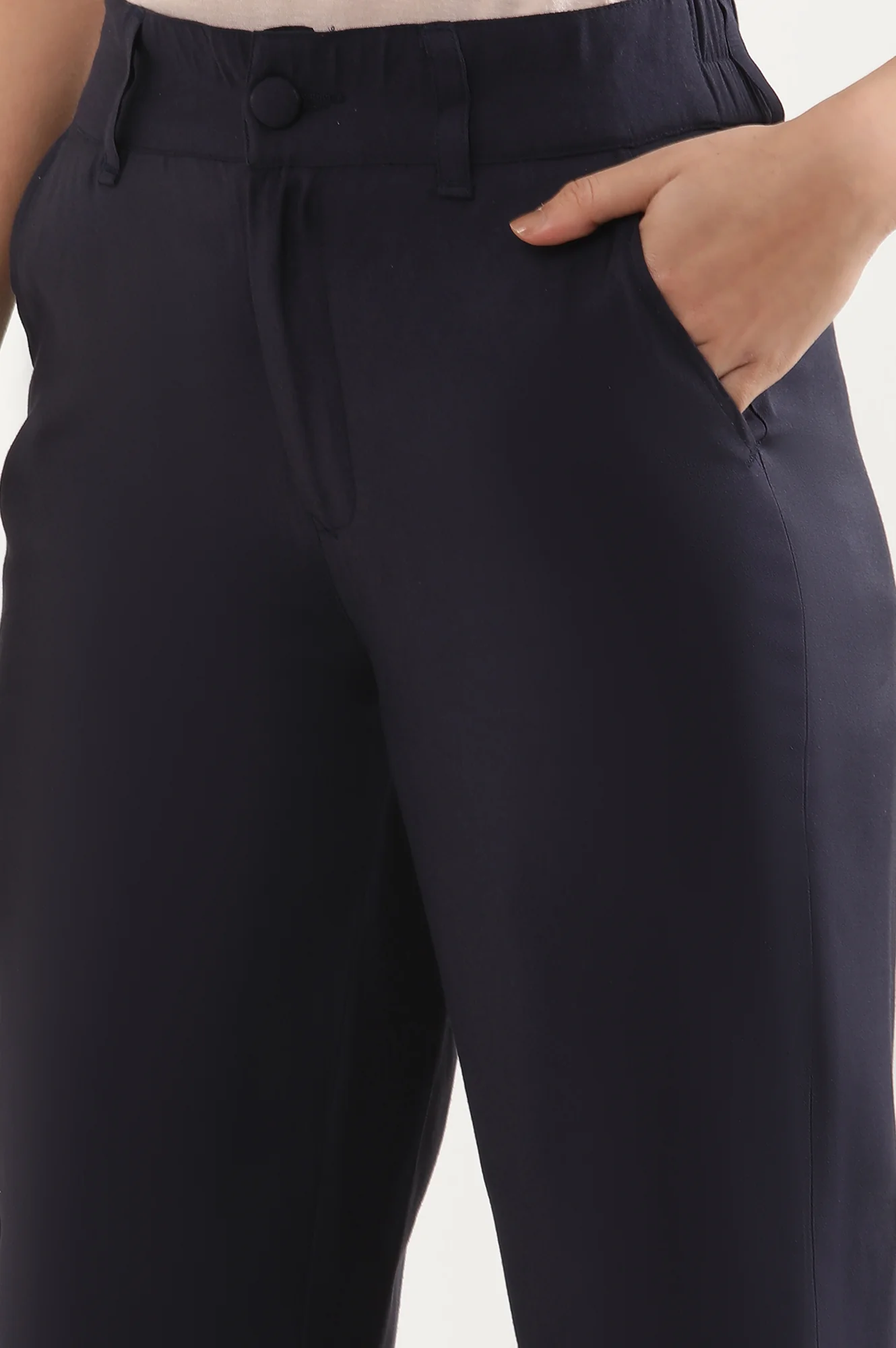 Blue Boot Cut Fir Straight Pants - Image 7