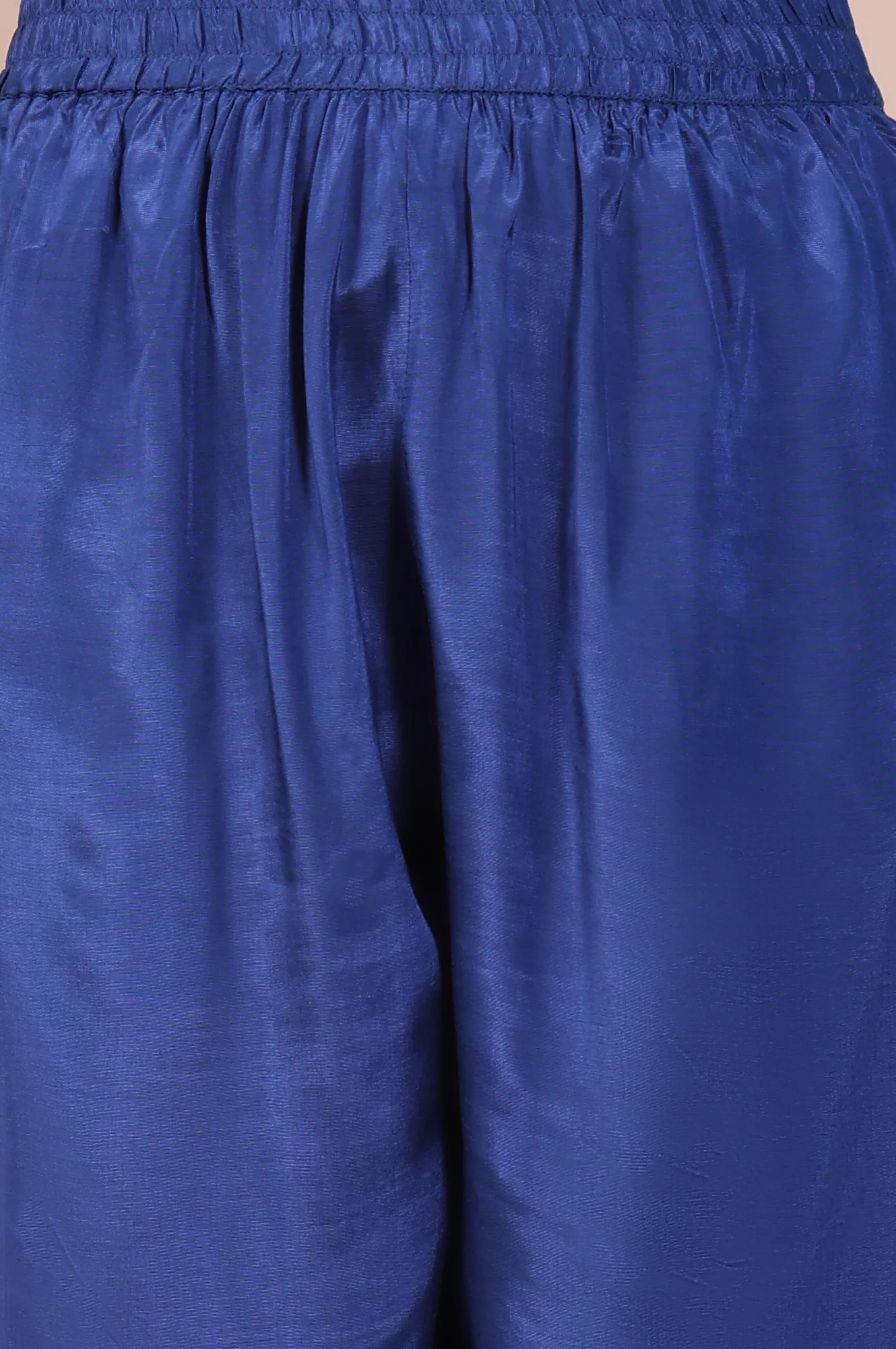 Blue Embroidered Spaghetti Strap Kurta, Palazzo and Dupatta Set - Image 7