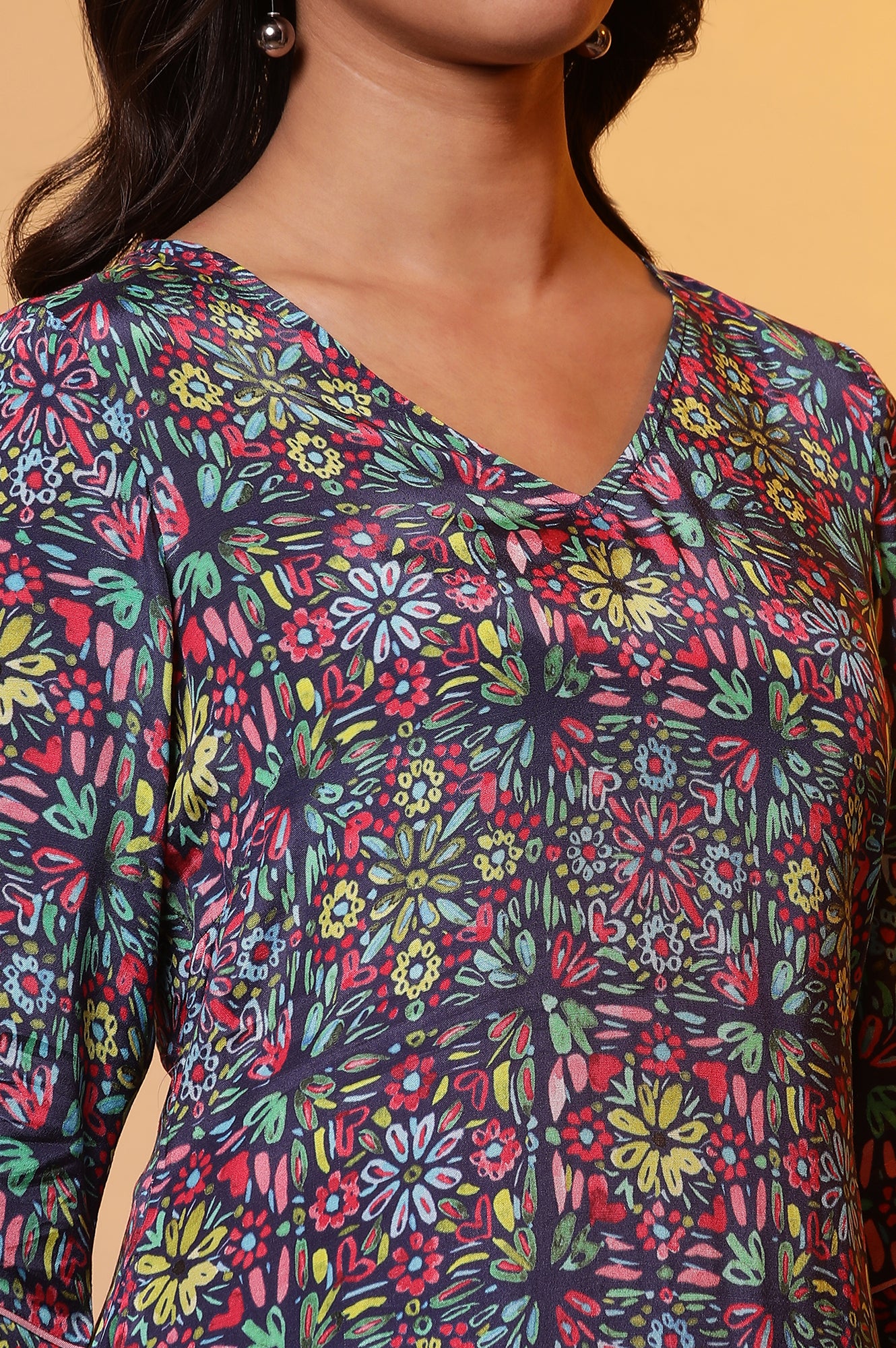 Blue Everyday Printed Straight Kurta - Image 6