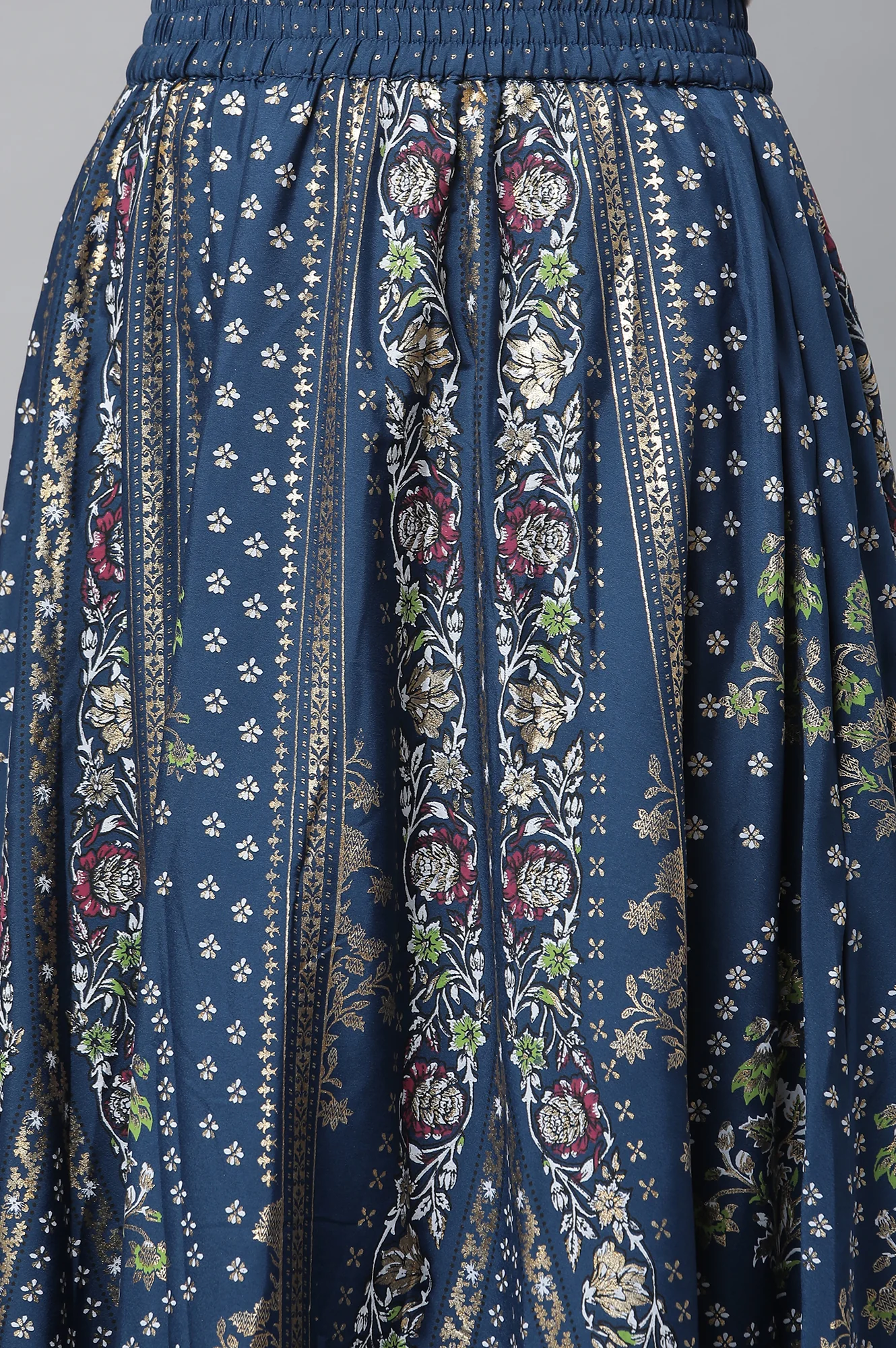 Blue Festive kurta, Skirt & Dupatta Set - Image 8