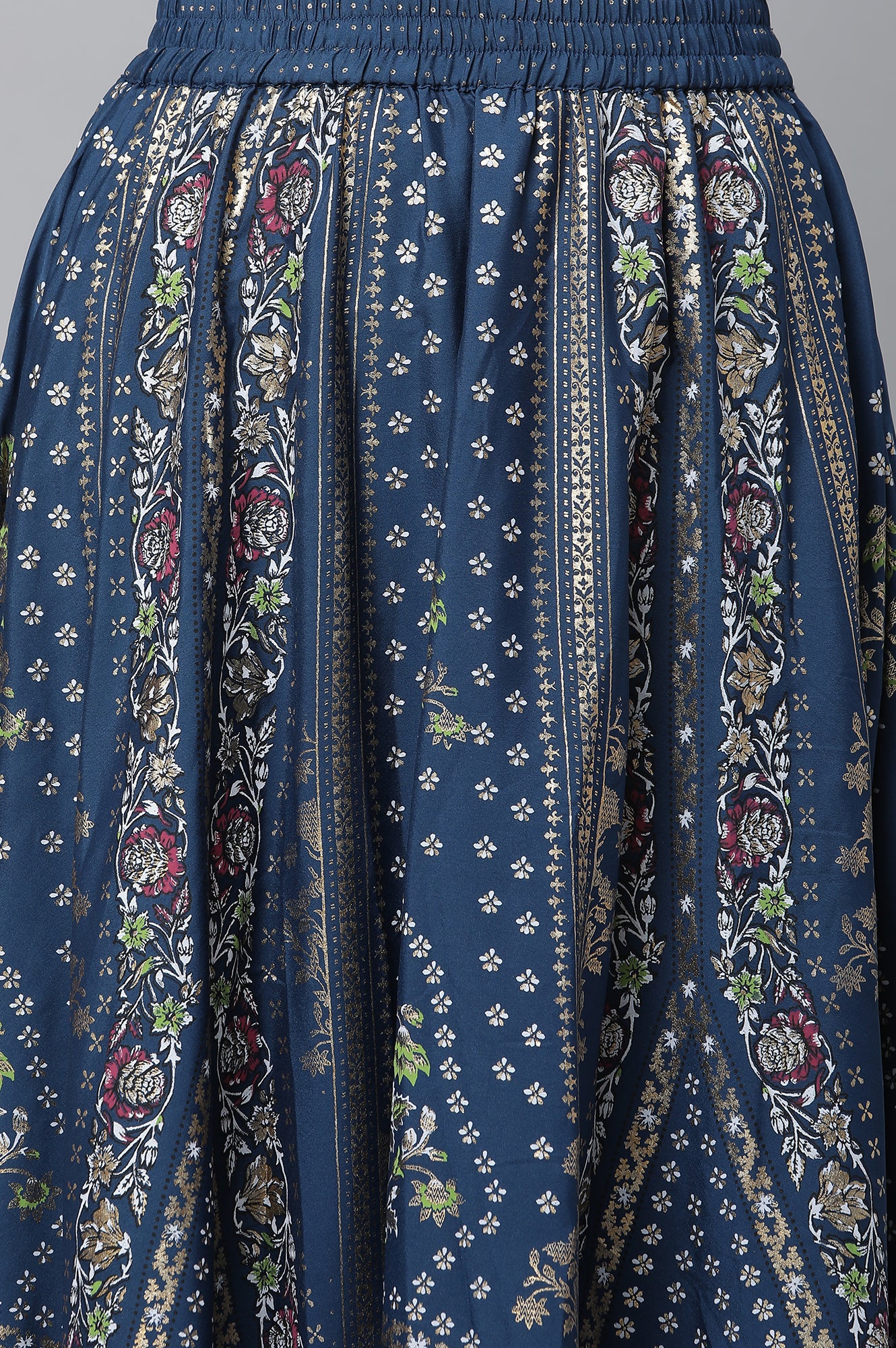 Blue Festive kurta, Skirt & Dupatta Set - Image 7