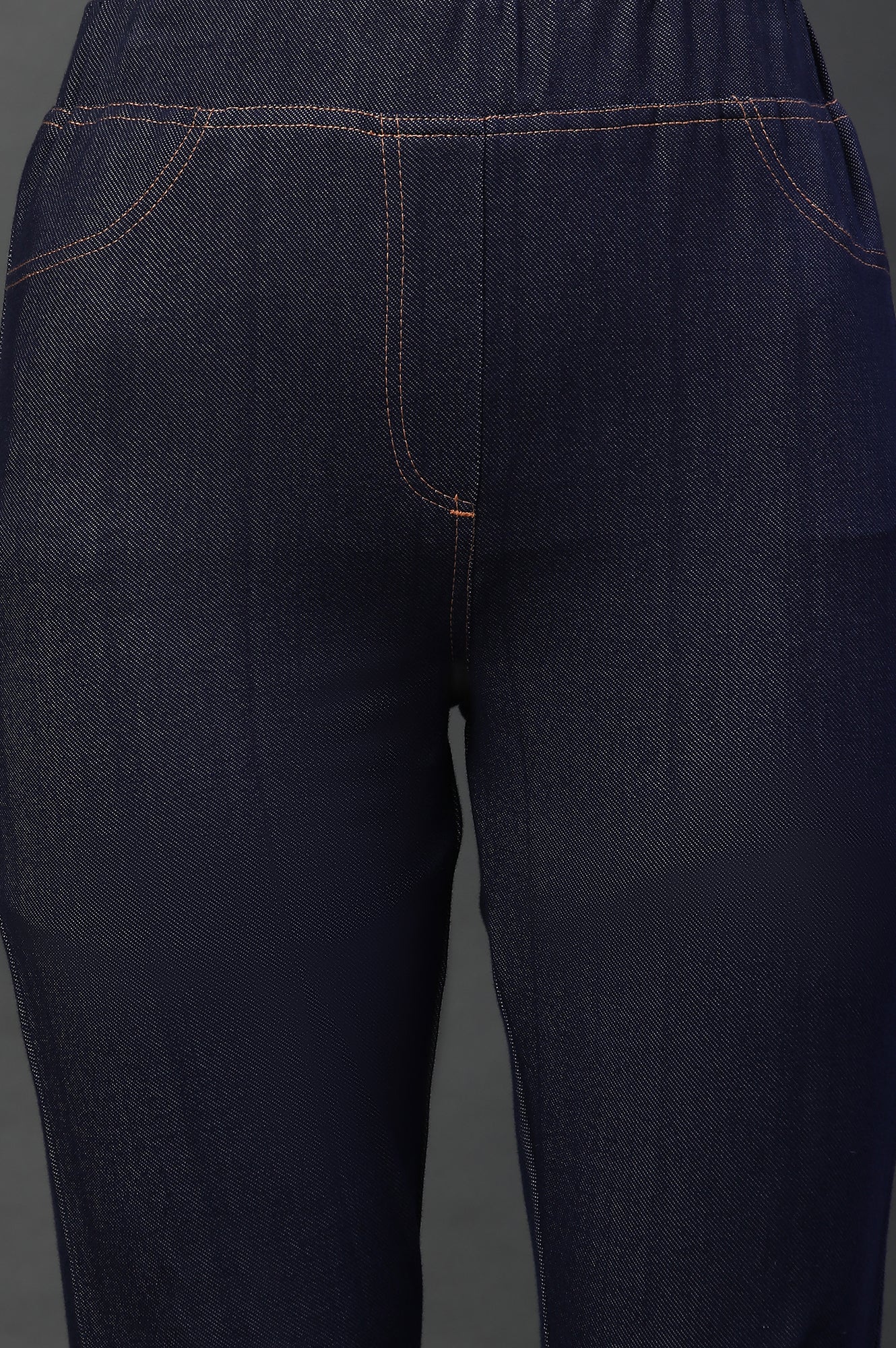 Blue Knitted Jeggings - Image 6