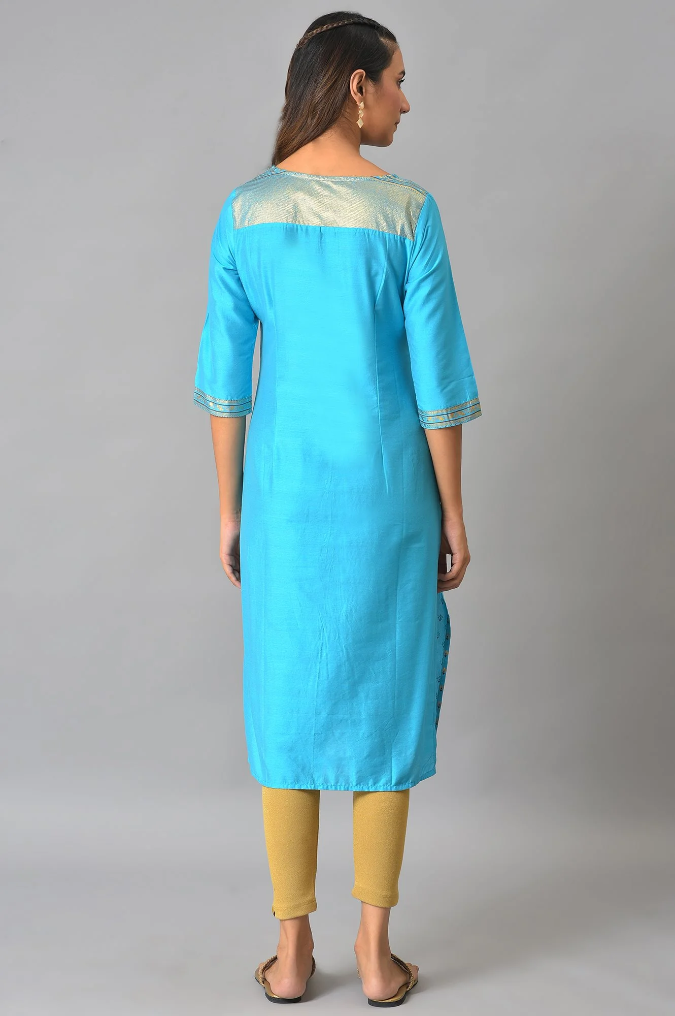 Blue Sequined Kurta - Image 2