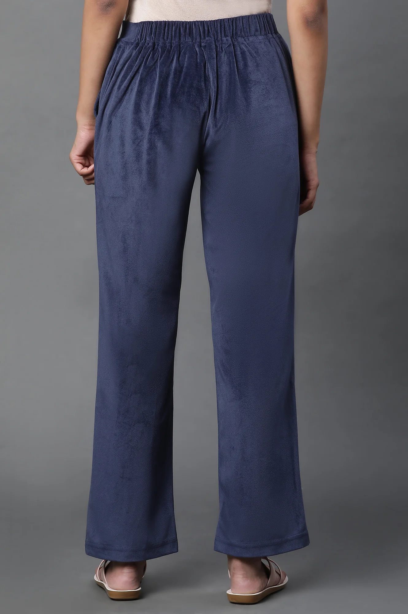 Blue Velvet Straight Pants - Image 3