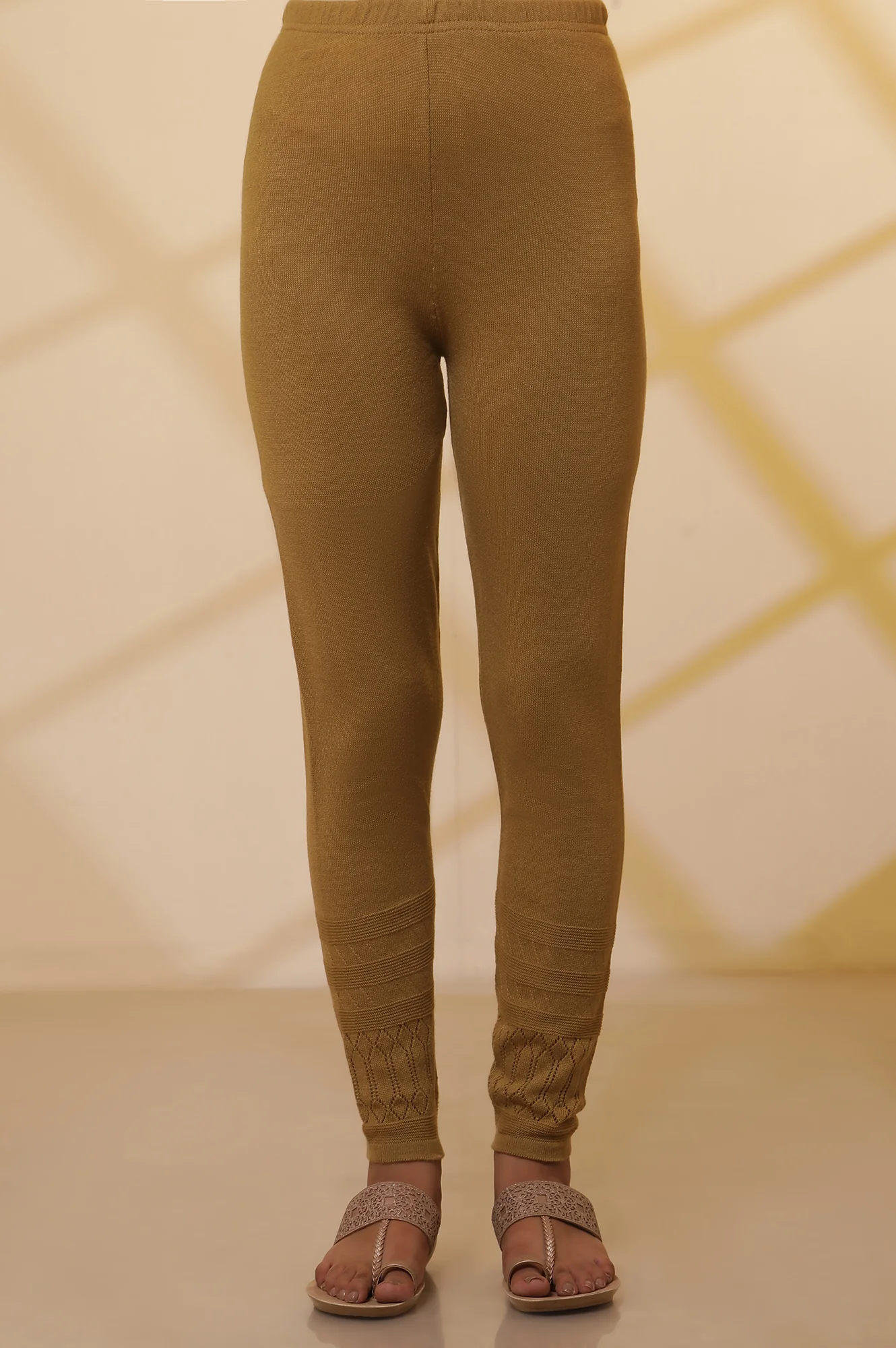Brown Acrylic Winter Tights - Image 6
