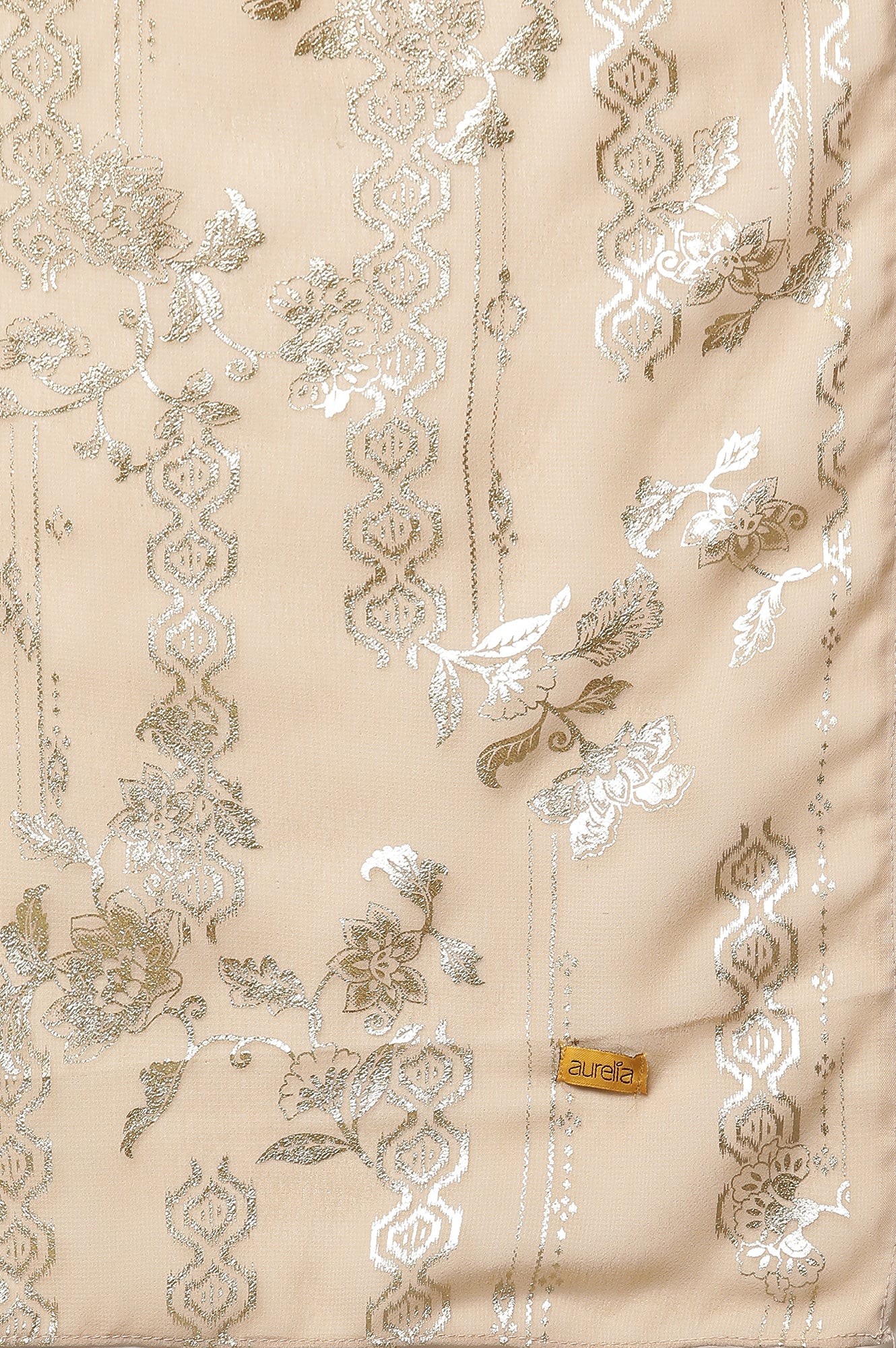 Gold Foil Printed Georgette Dupatta - Image 5