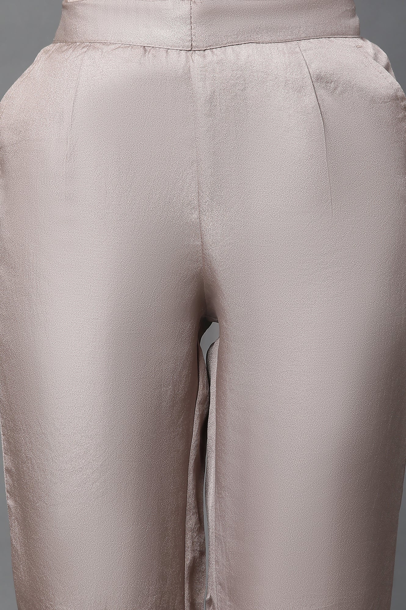 Gold Korean Satin Straight Trouser Pants - Image 6