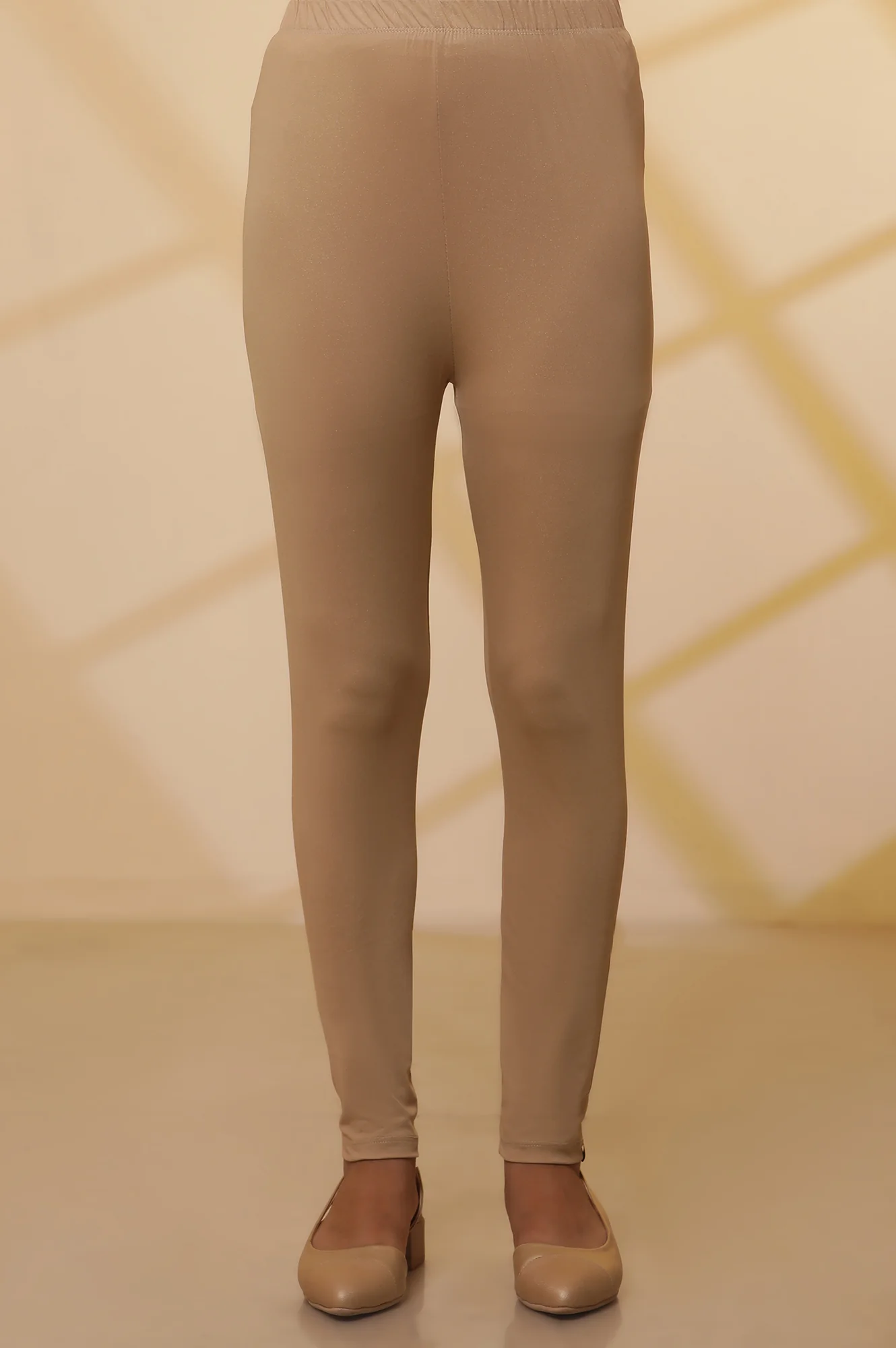 Gold Printed Foil Print Skinny Knit Tights - Image 6