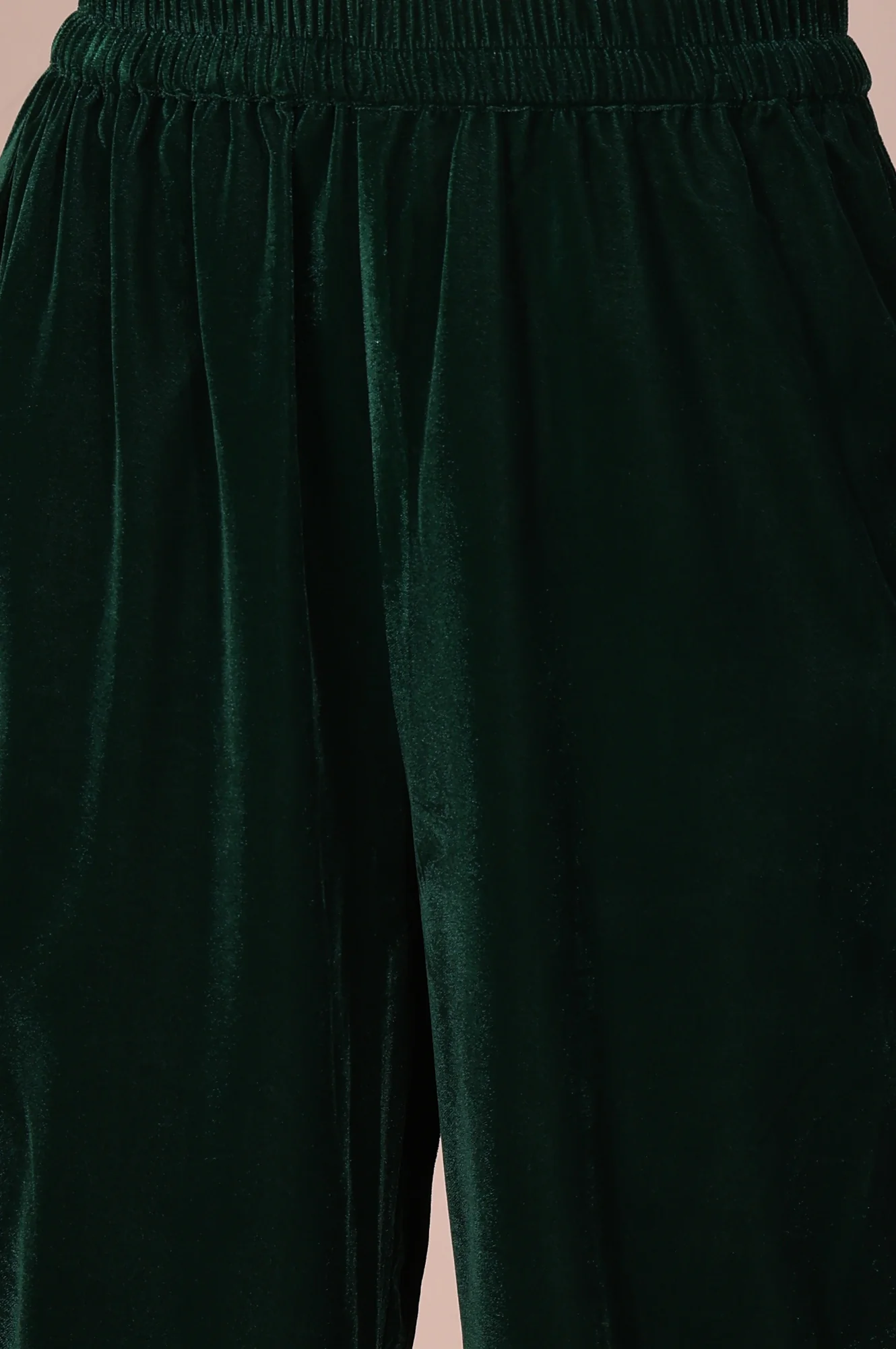 Green Embroidered Straight Acrylic Blend Kurta with Palazzo Set - Image 8