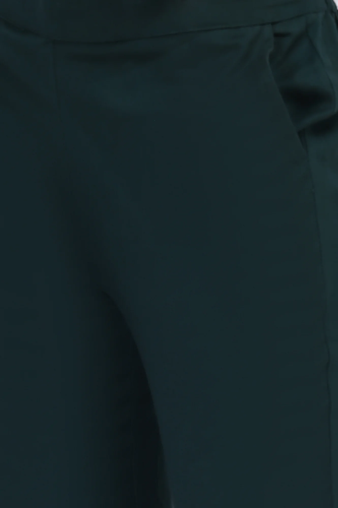 Green Solid Mid-Rise Cotton Trouser - Image 7