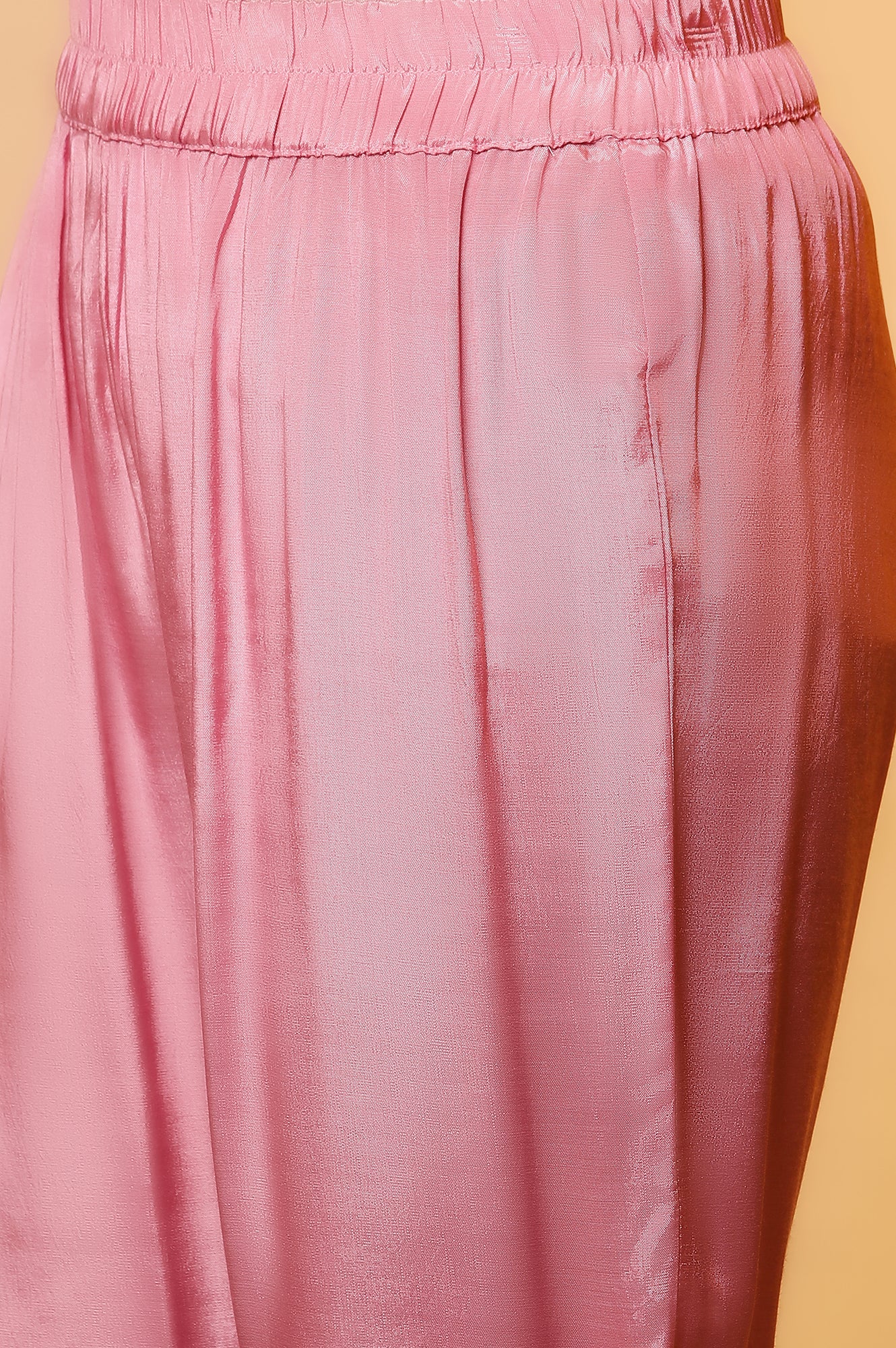 Grey and Pink Ombre Flared Kurta, Pants and Dupatta Set - Image 9