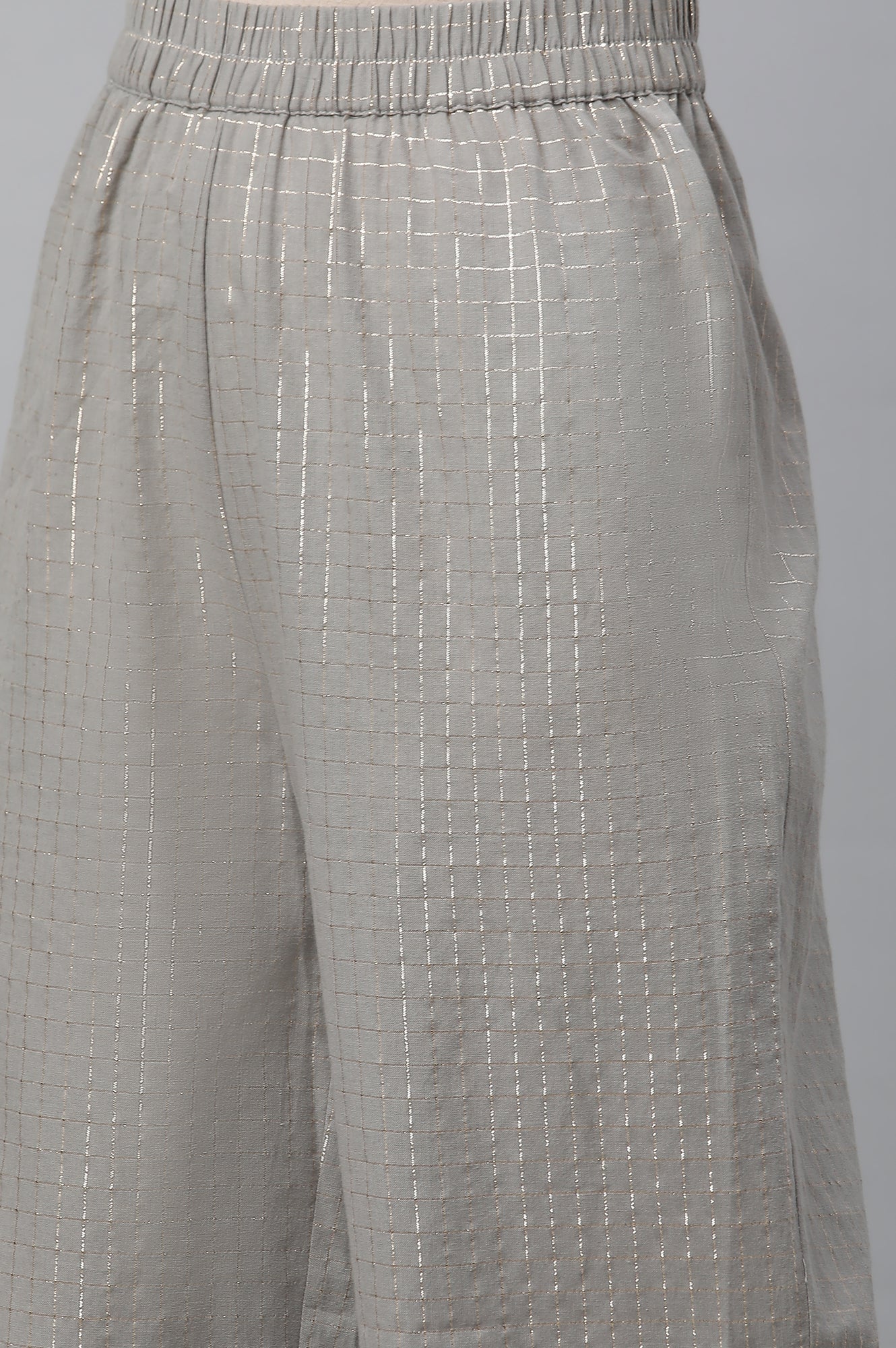 Grey Embellished Kurta, Pants & Dupatta - Image 7