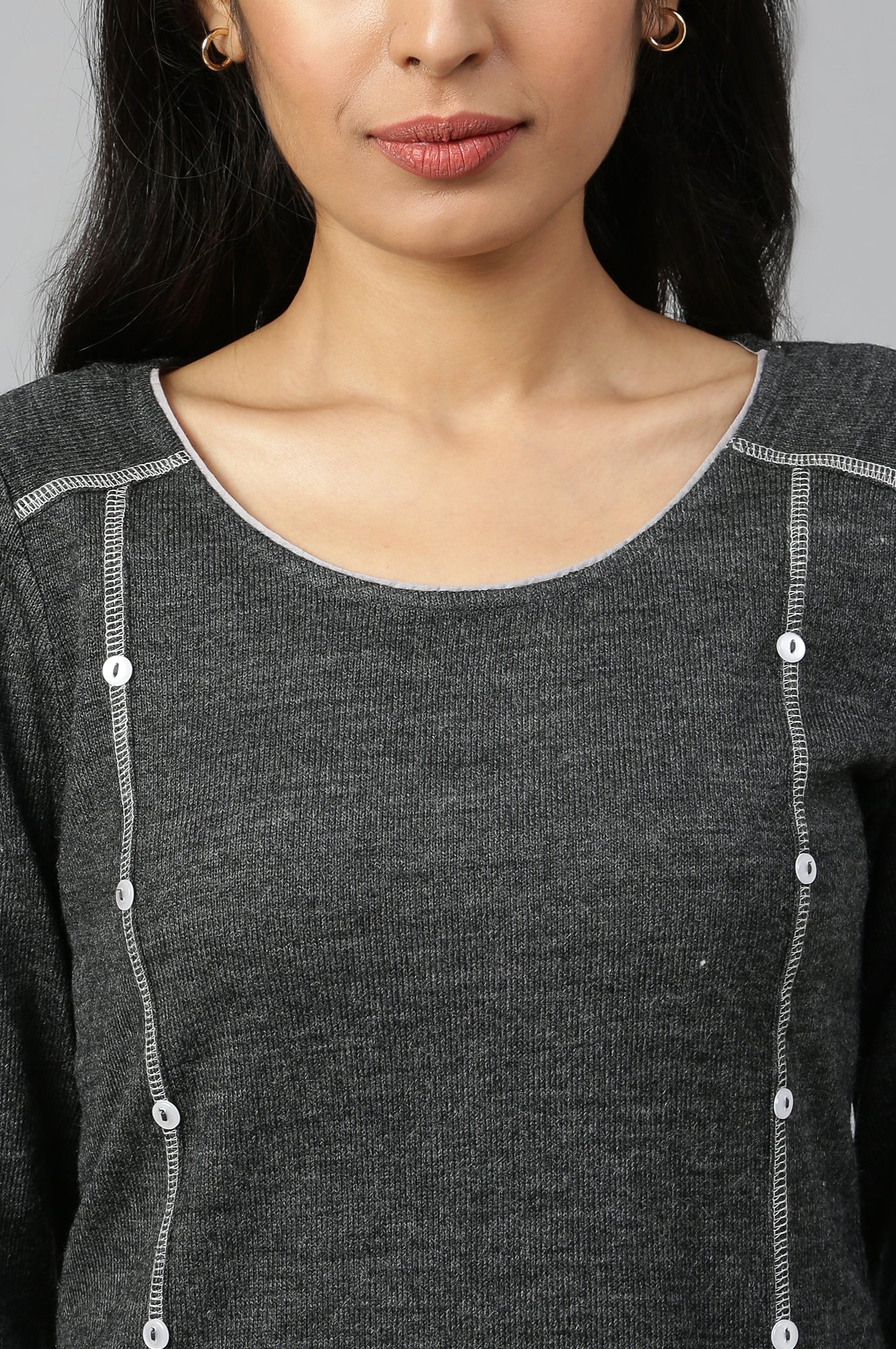 Grey Winter kurta - Image 8