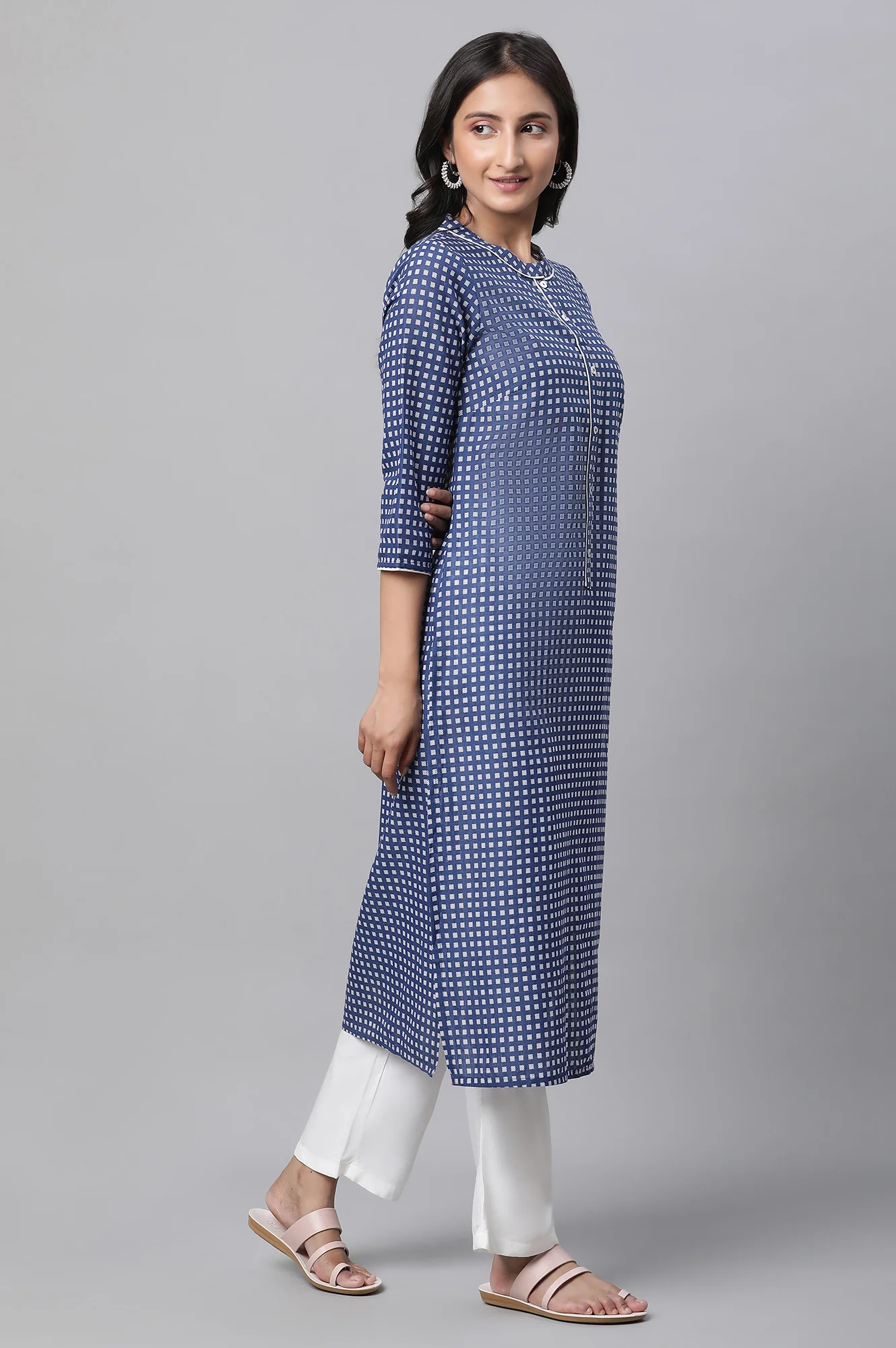 Multi-coloured Sleeveless Casual Kurta - Image 5