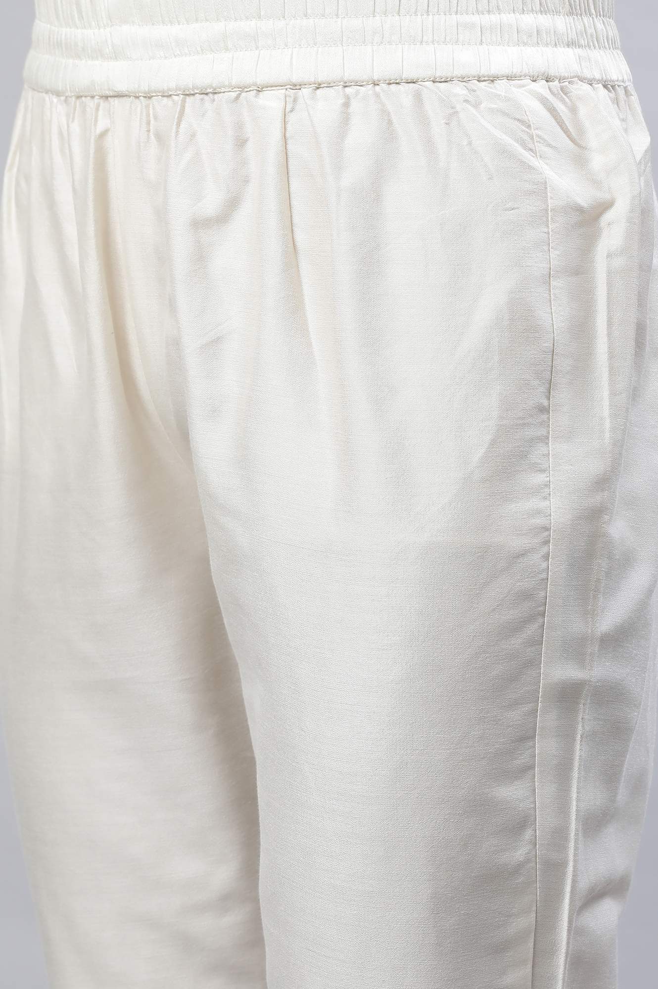 Mustard Liva Embroidered Kurta With Trousers And Banarasi Dupatta - Image 8