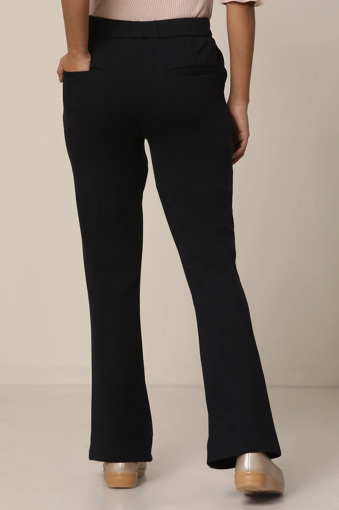 Navy Blue Boot Cut Flared Pants - Image 4
