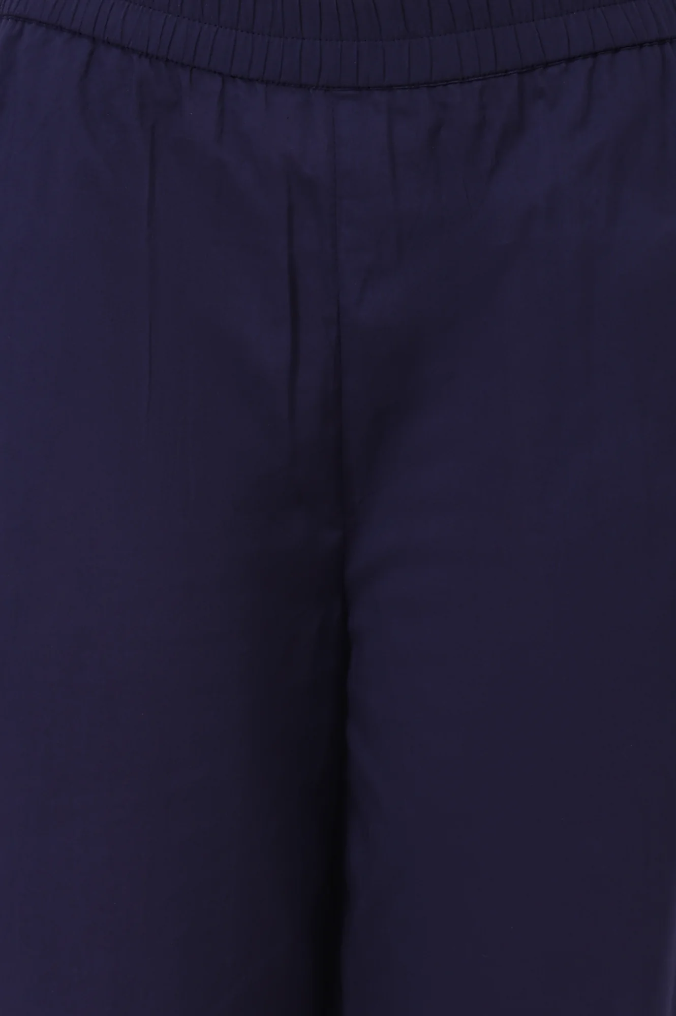 Navy Blue Embroidered Pure Cotton Straight Kurta and Palazzo Co-ord Set - Image 8