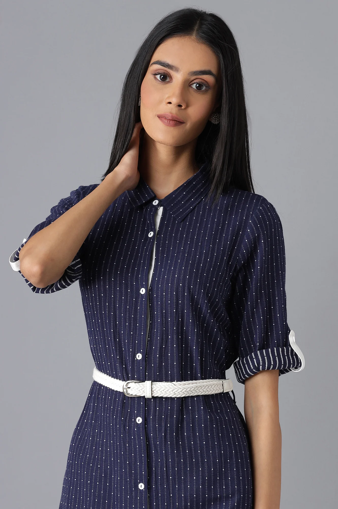Navy Casual Kurta - Image 5