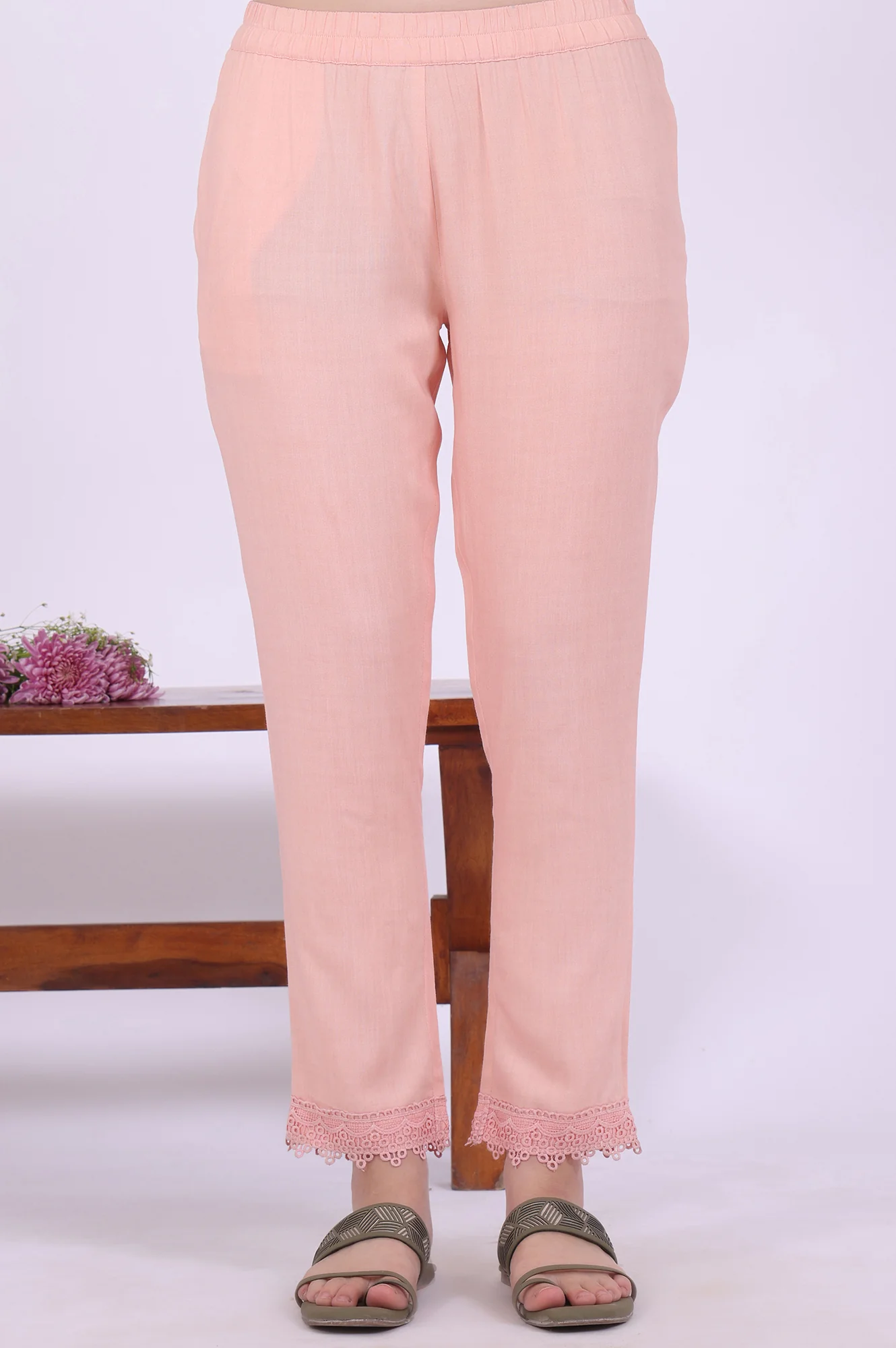 Orange Printed Straight Kurta with Trouser & Dupatta Set - Image 9