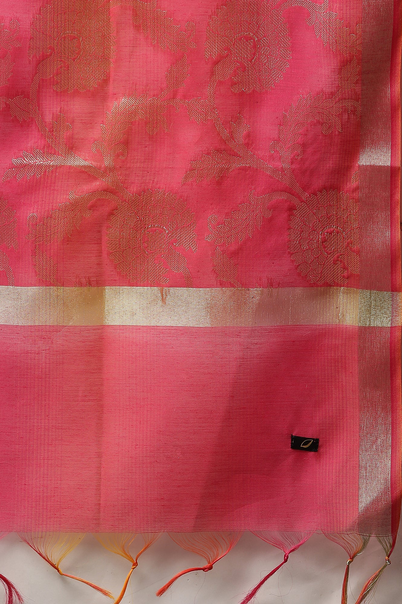 Pink Embroidered Anarkali Festive Kurta, Tights and Dupatta Set - Image 10