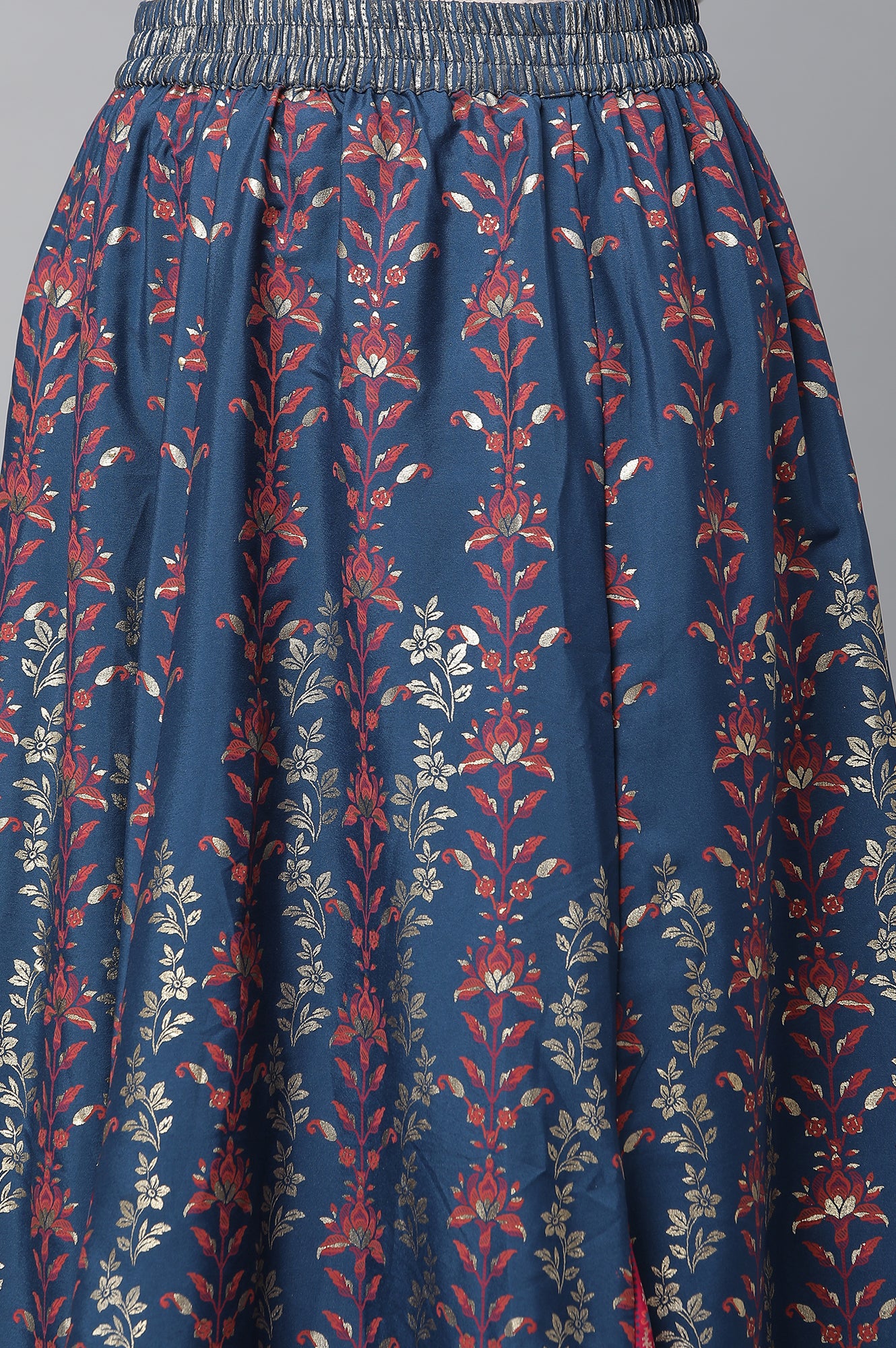 Pink Festive Ethnic kurta & Skirt Set - Image 8