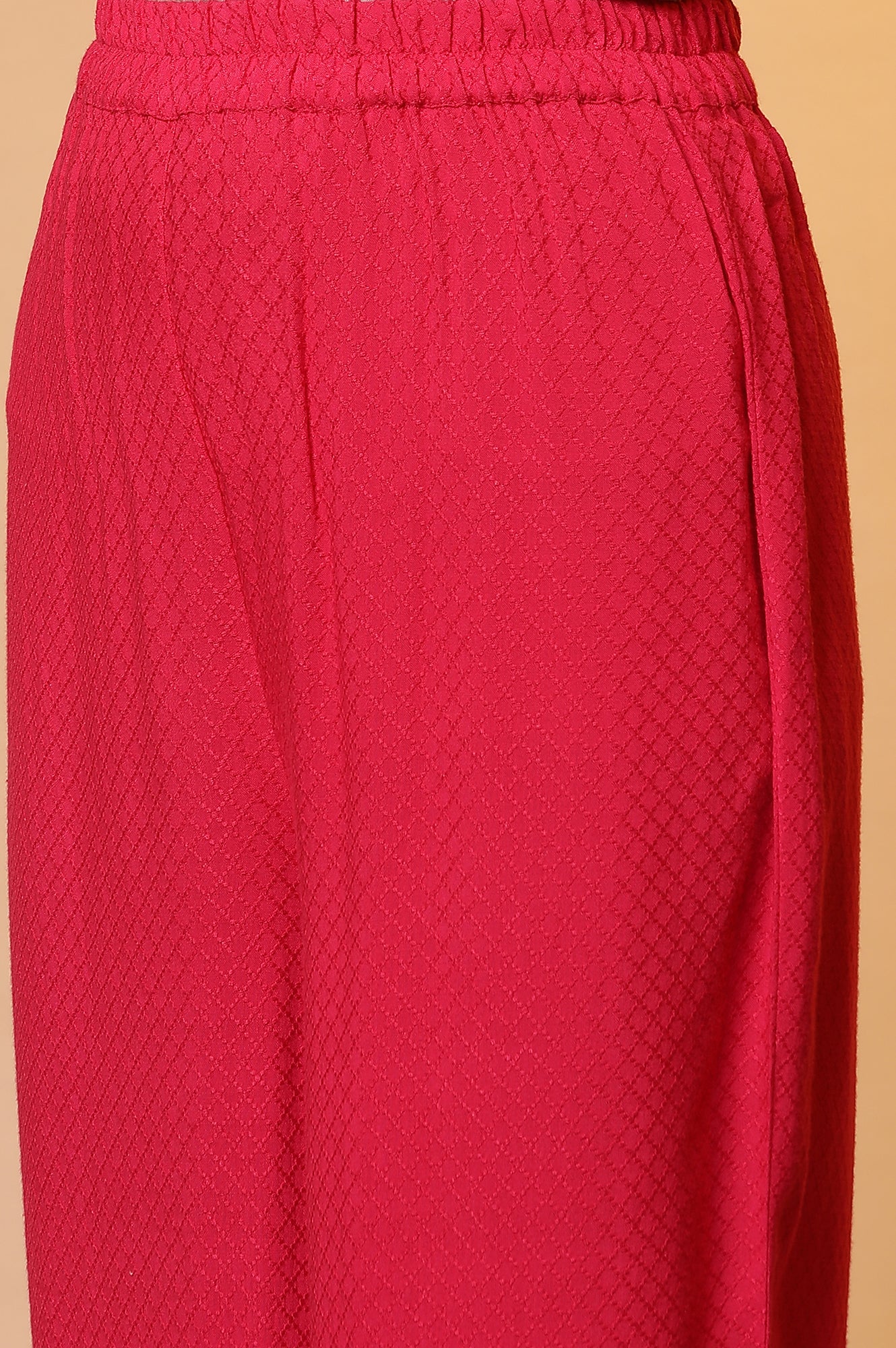 Pink Metallic Embroidered Kurta and Palazzo Co-ord Set - Image 9