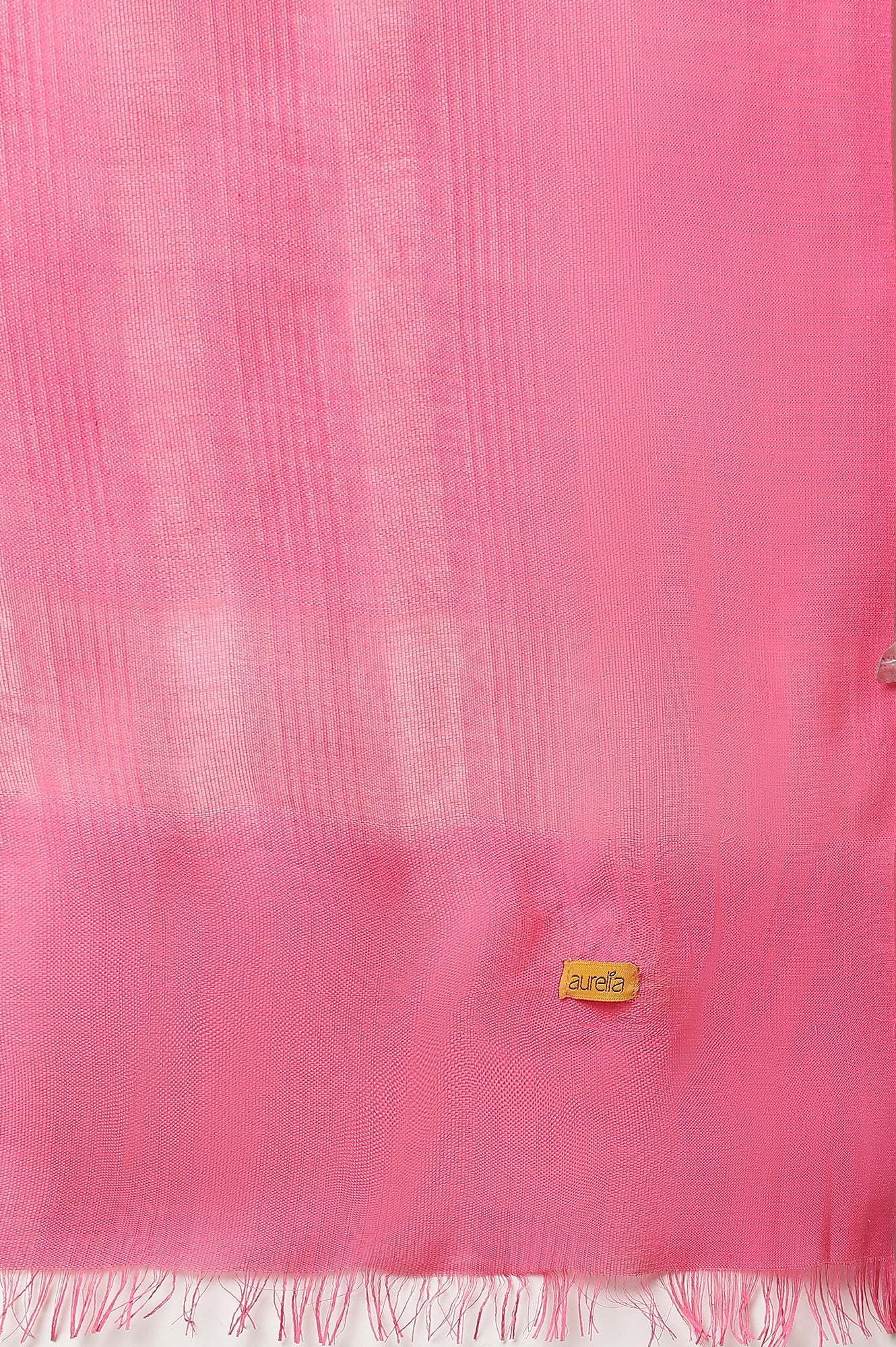 Pink Solid Cotton Viscose Dupatta - Image 6