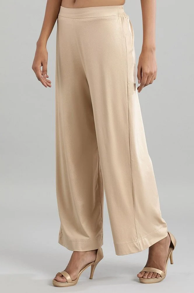 Almond Gold Straight Palazzo - Image 3