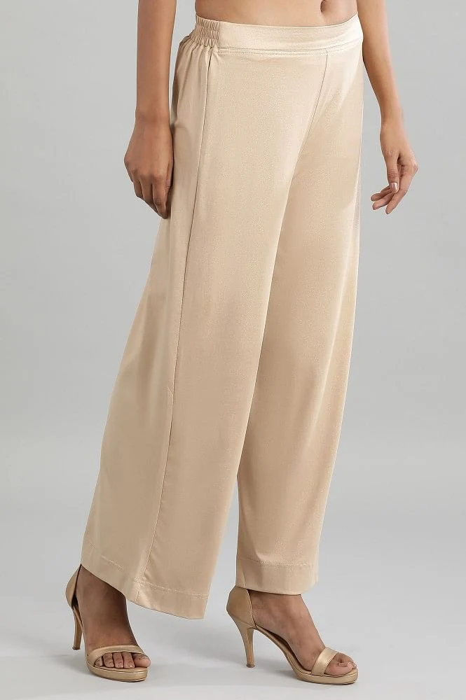 Almond Gold Straight Palazzo - Image 4