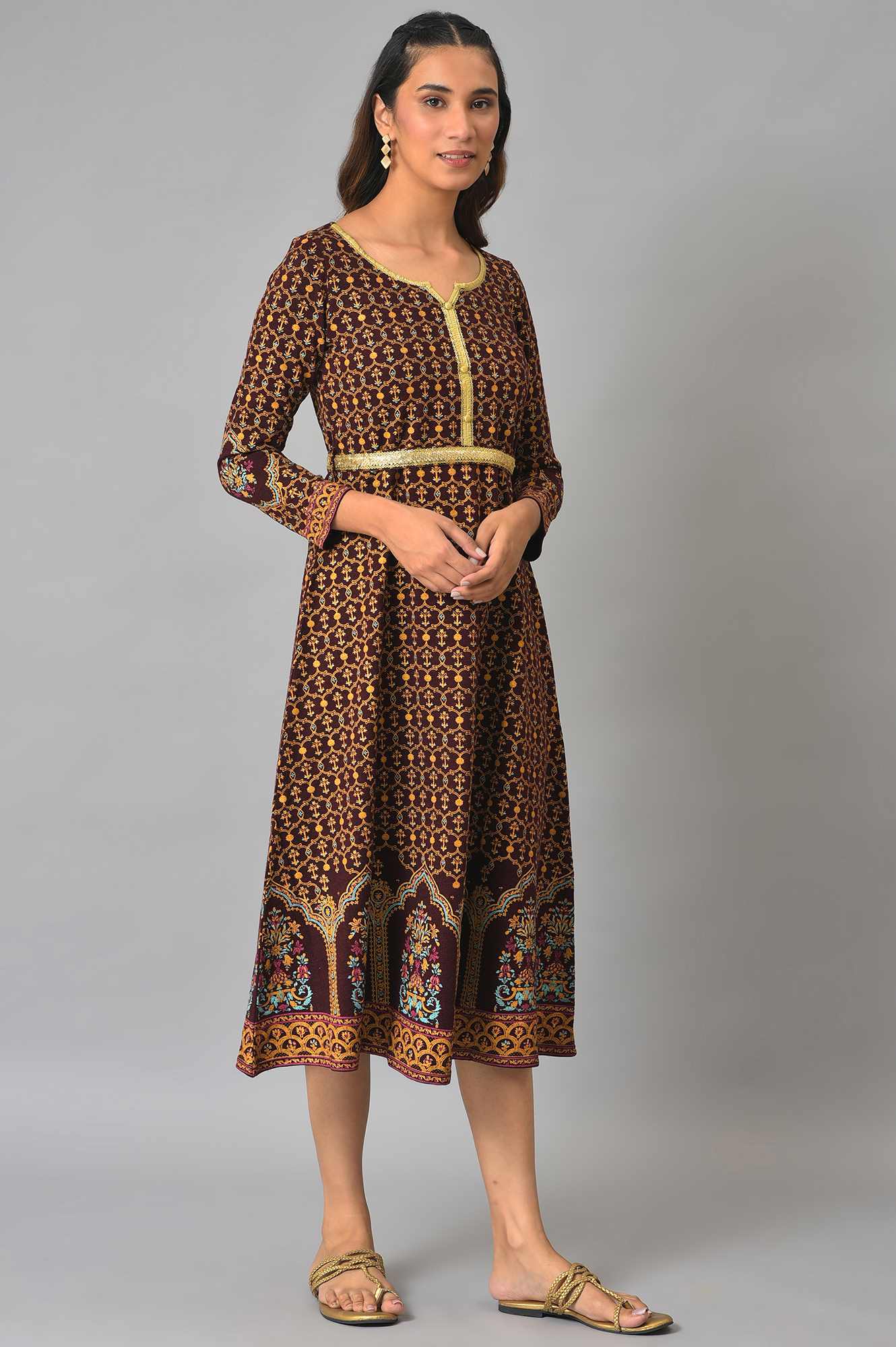 Aurelia Brown Dress - Image 4