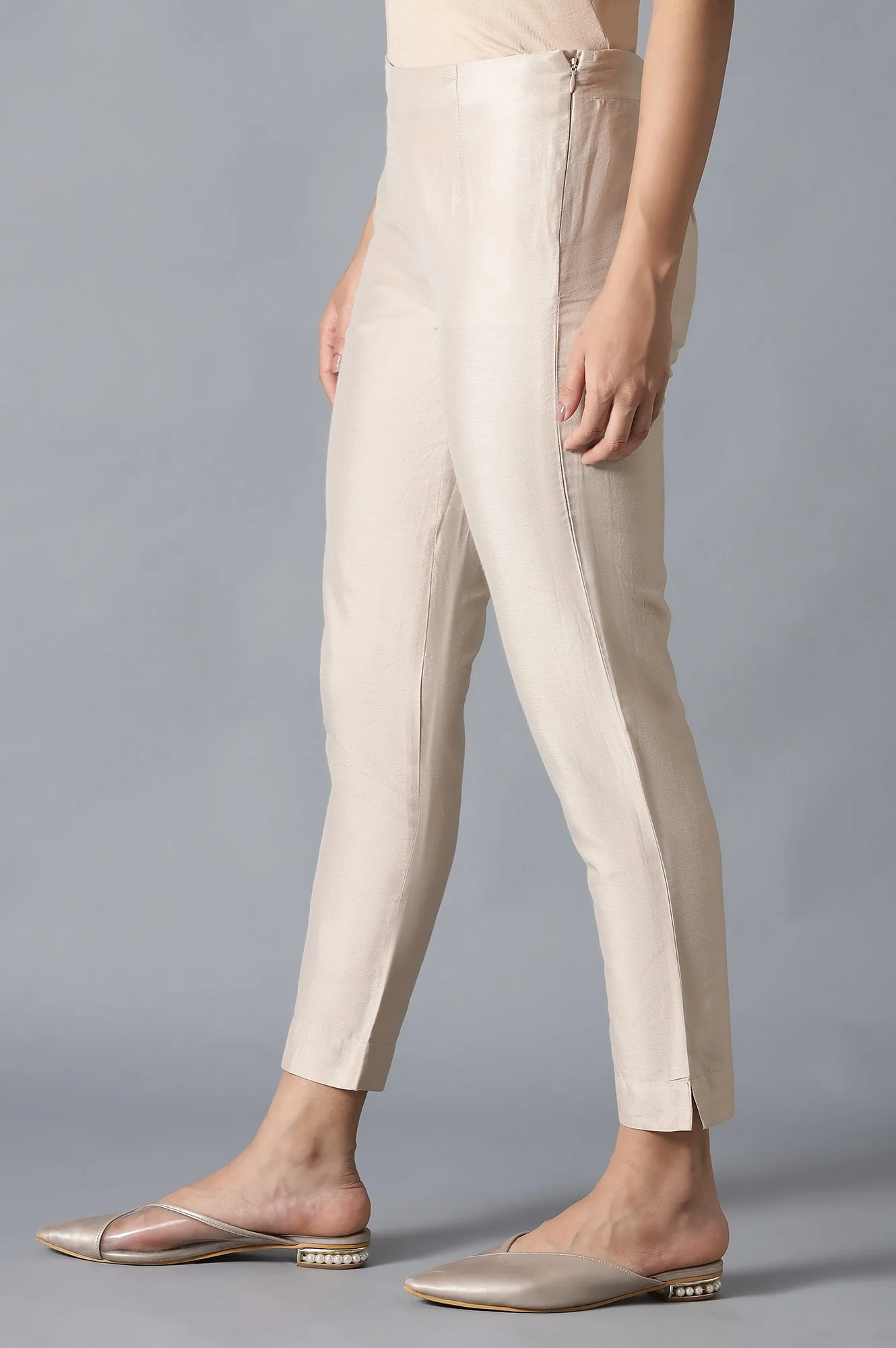 Beige Slim Pants - Image 3