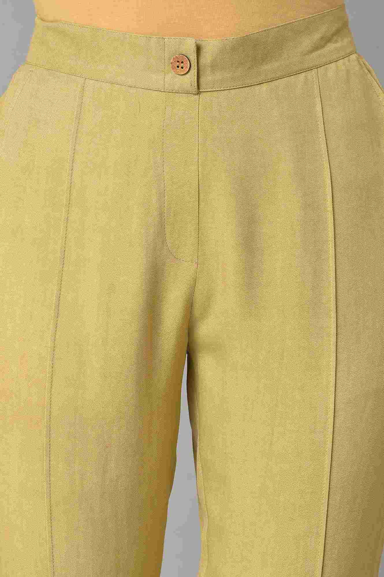Beige Straight Fit Trouser Pants - Image 6