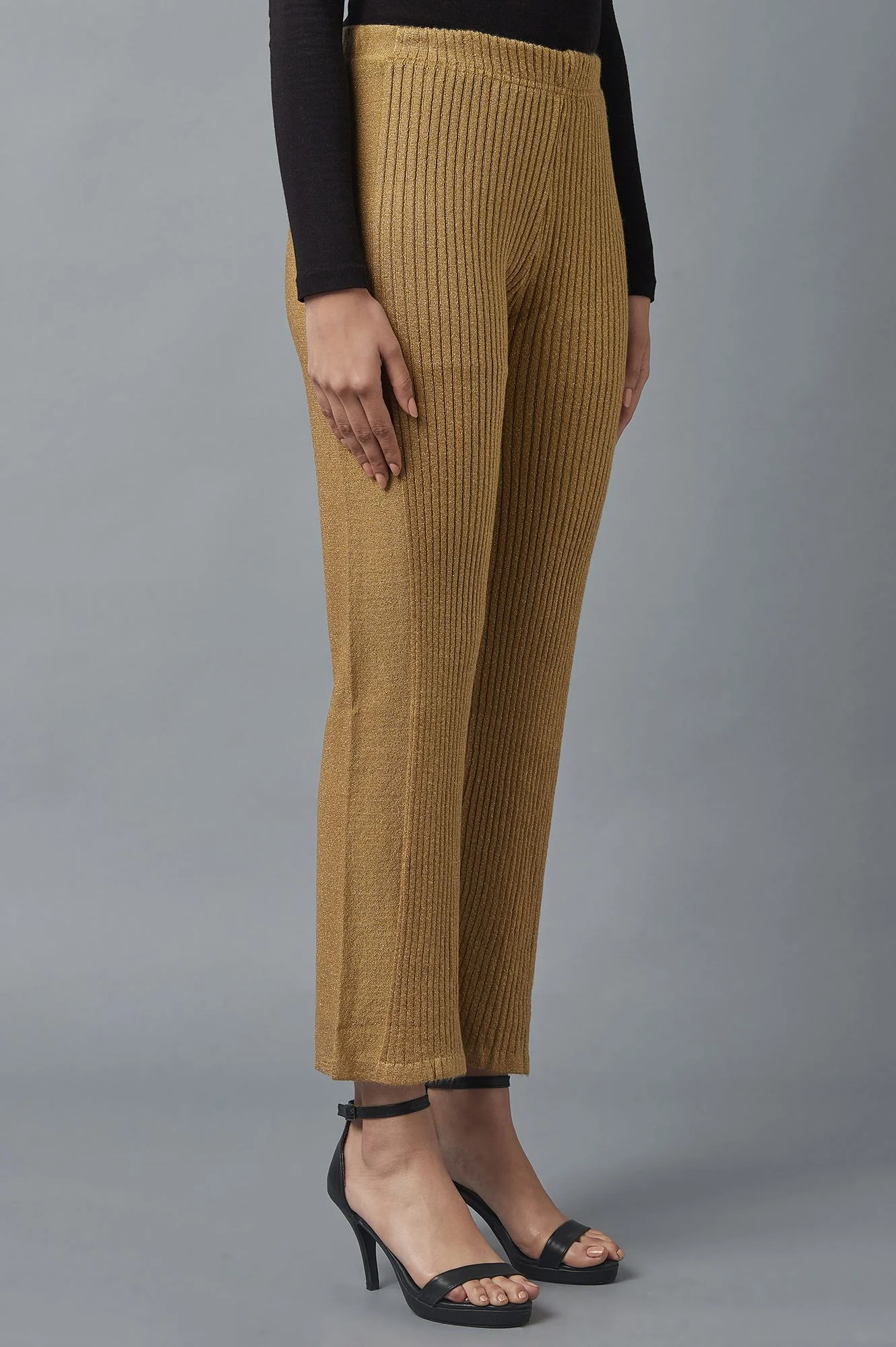 Beige Winter Shiny Palazzo - Image 4