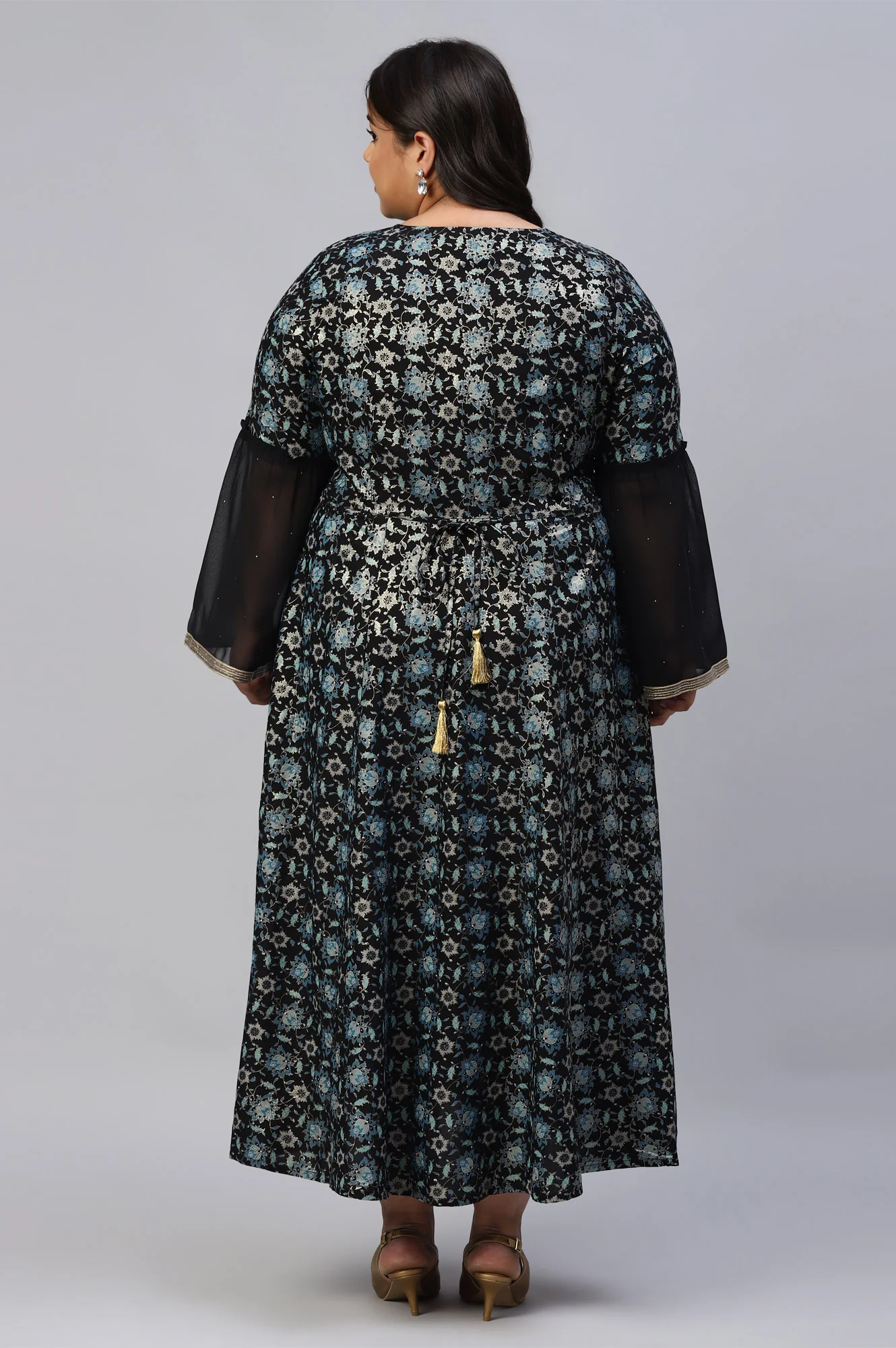 Black Contemporary Plus Size Festive Liva Dress - Image 2