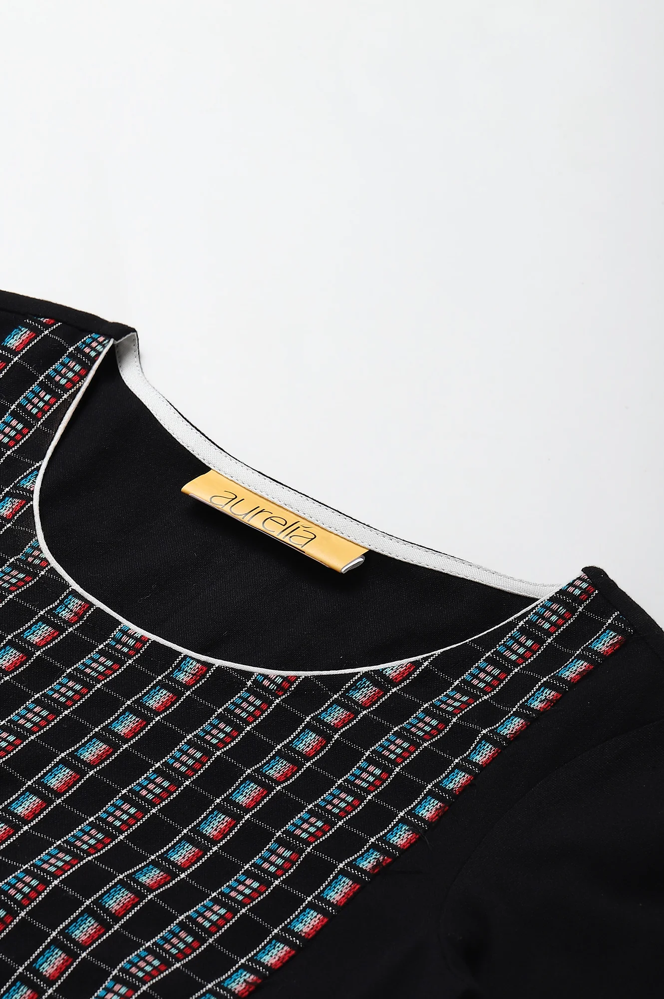 Black Dobby Winter kurta - Image 2
