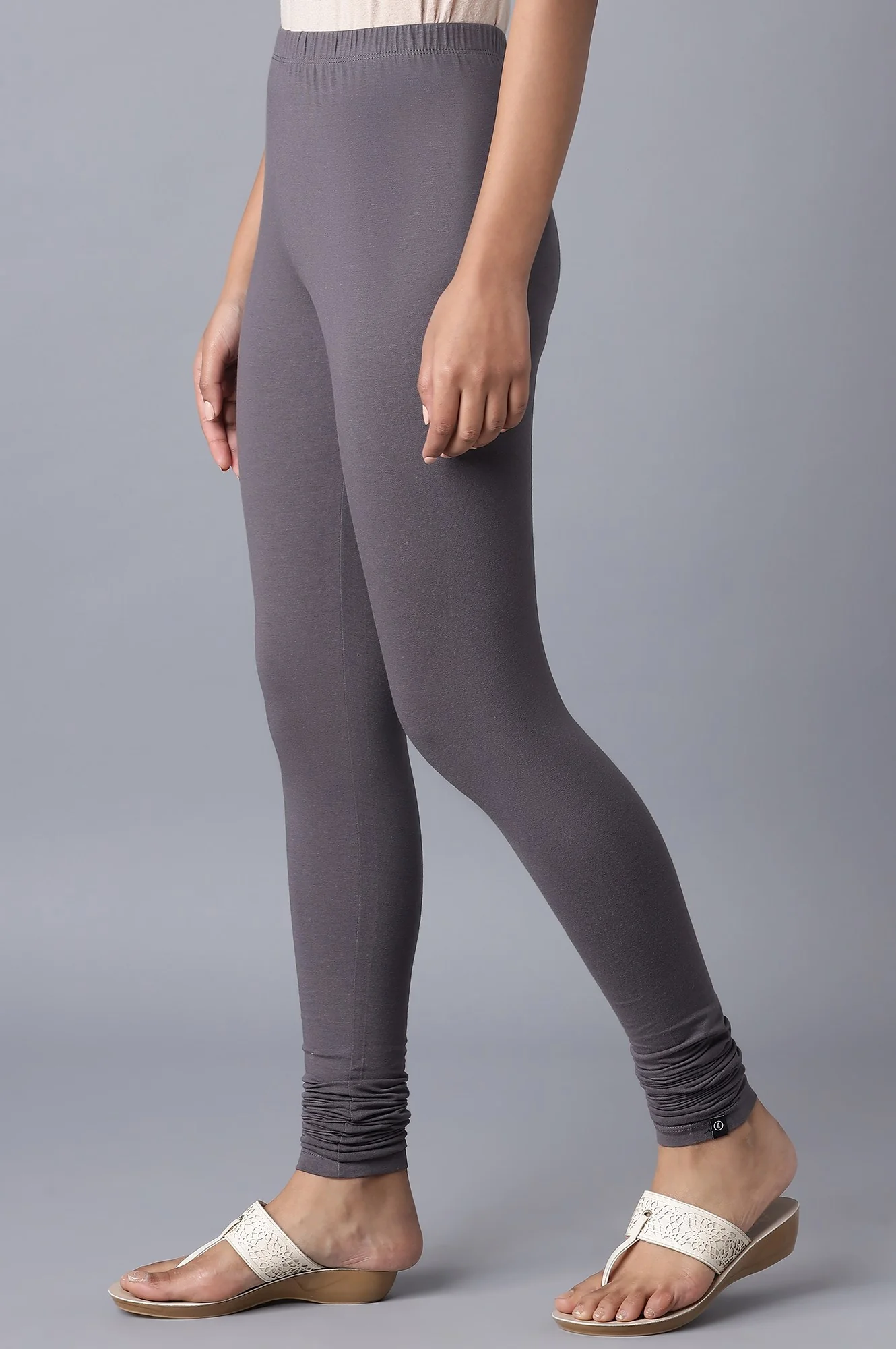 Grey Skin Fit Churidar - Image 3