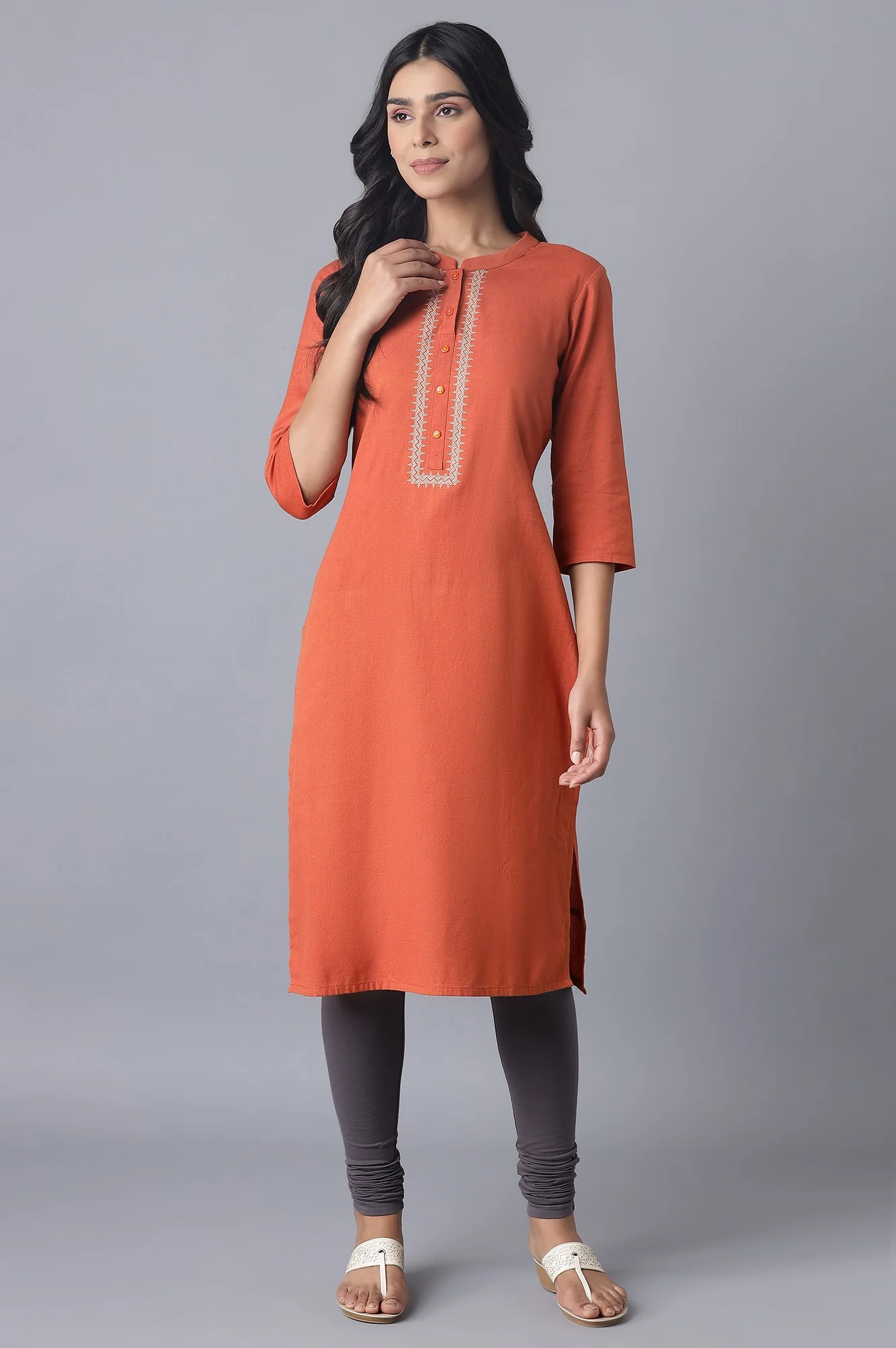 Grey Skin Fit Churidar - Image 5