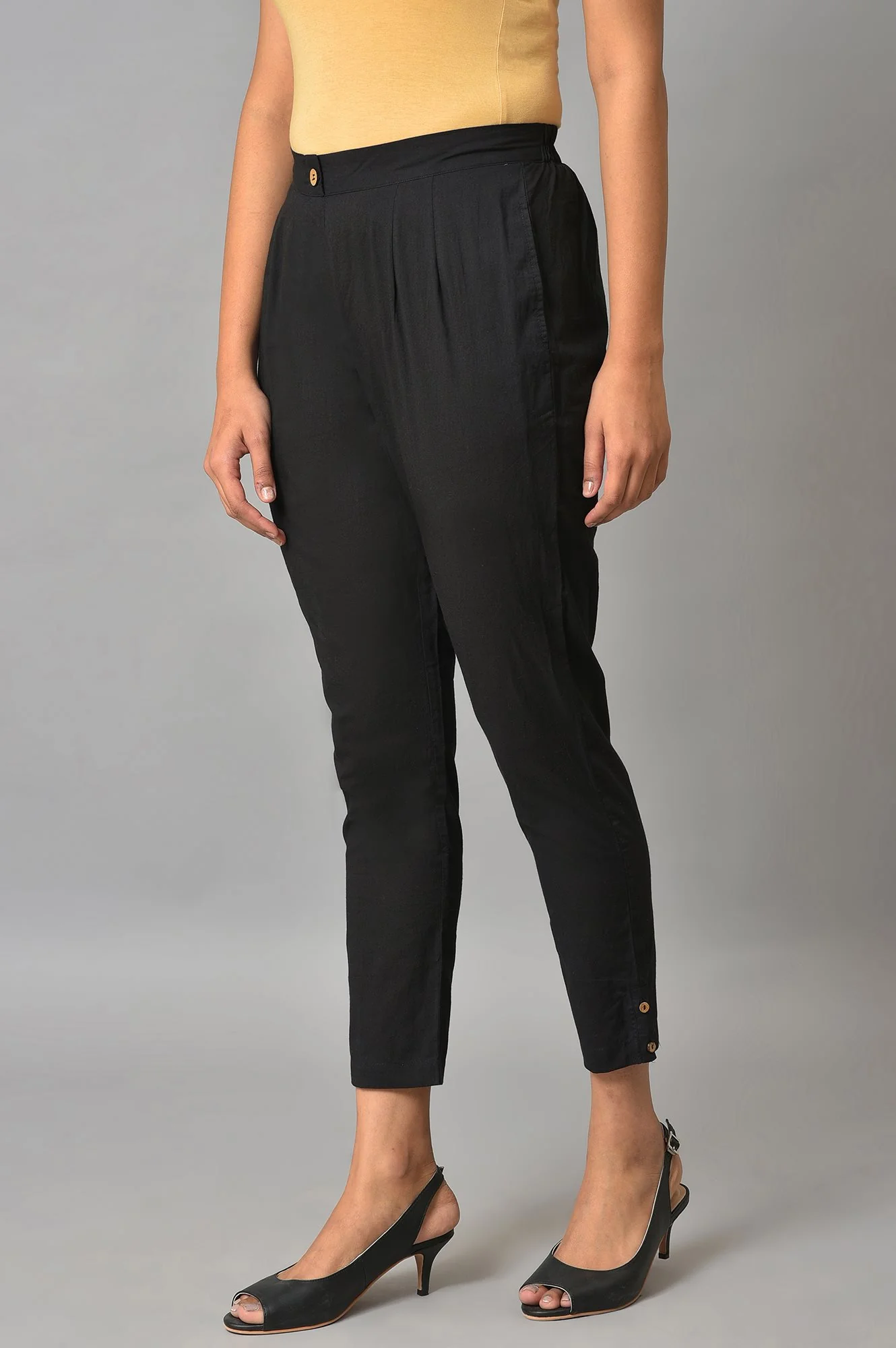 Black Straight Fit Trouser Pants - Image 3
