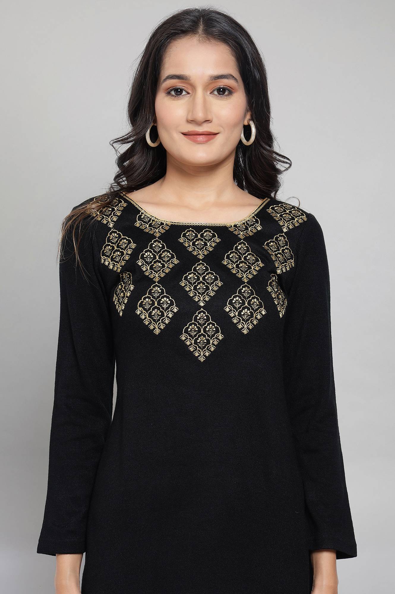Black Winter kurta - Image 6