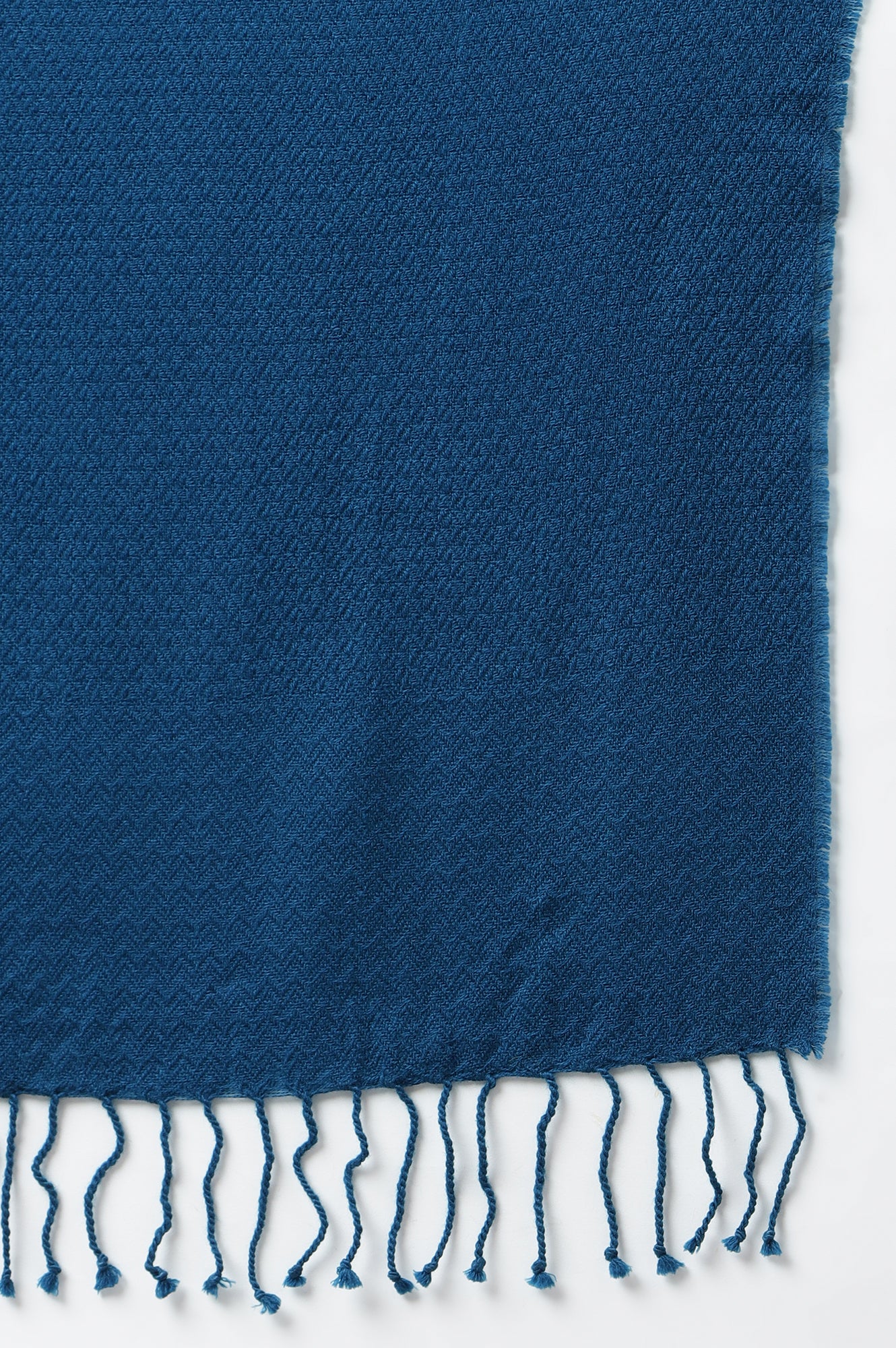 Blue Acrylic Yarn-dyed Women Shawl - Image 4