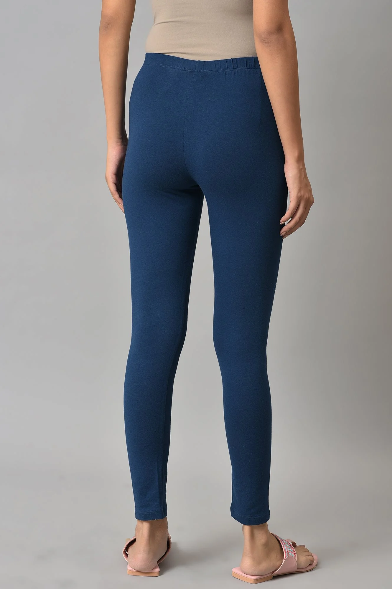 Blue Cotton Lycra Tights - Image 2