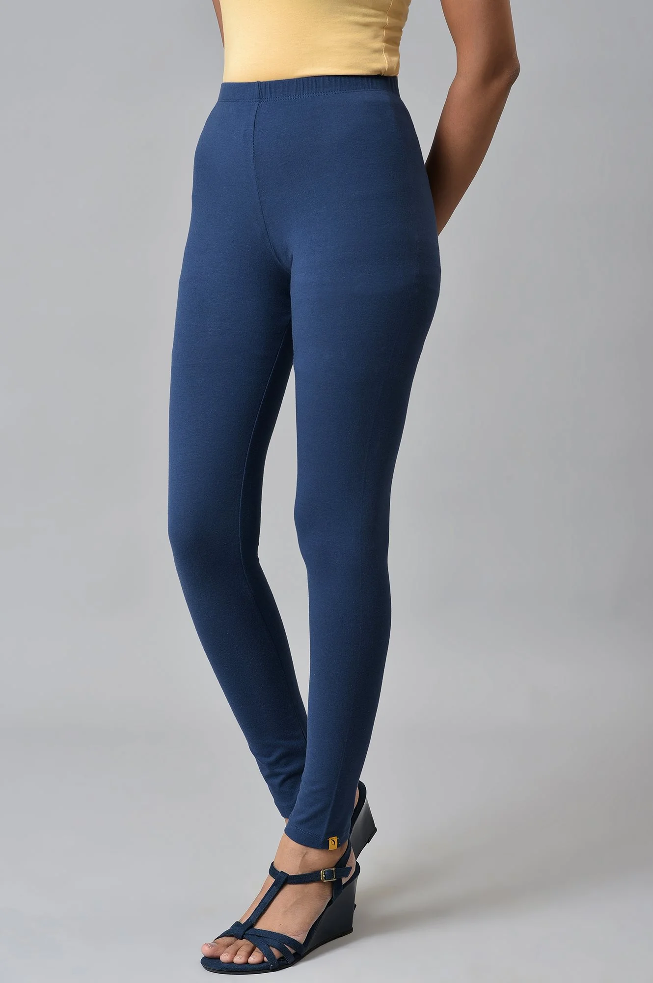 Blue Cotton Lycra Tights - Image 3