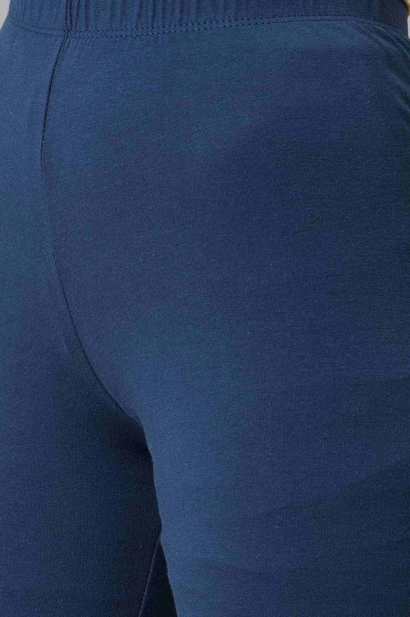 Blue Cotton Lycra Tights - Image 7