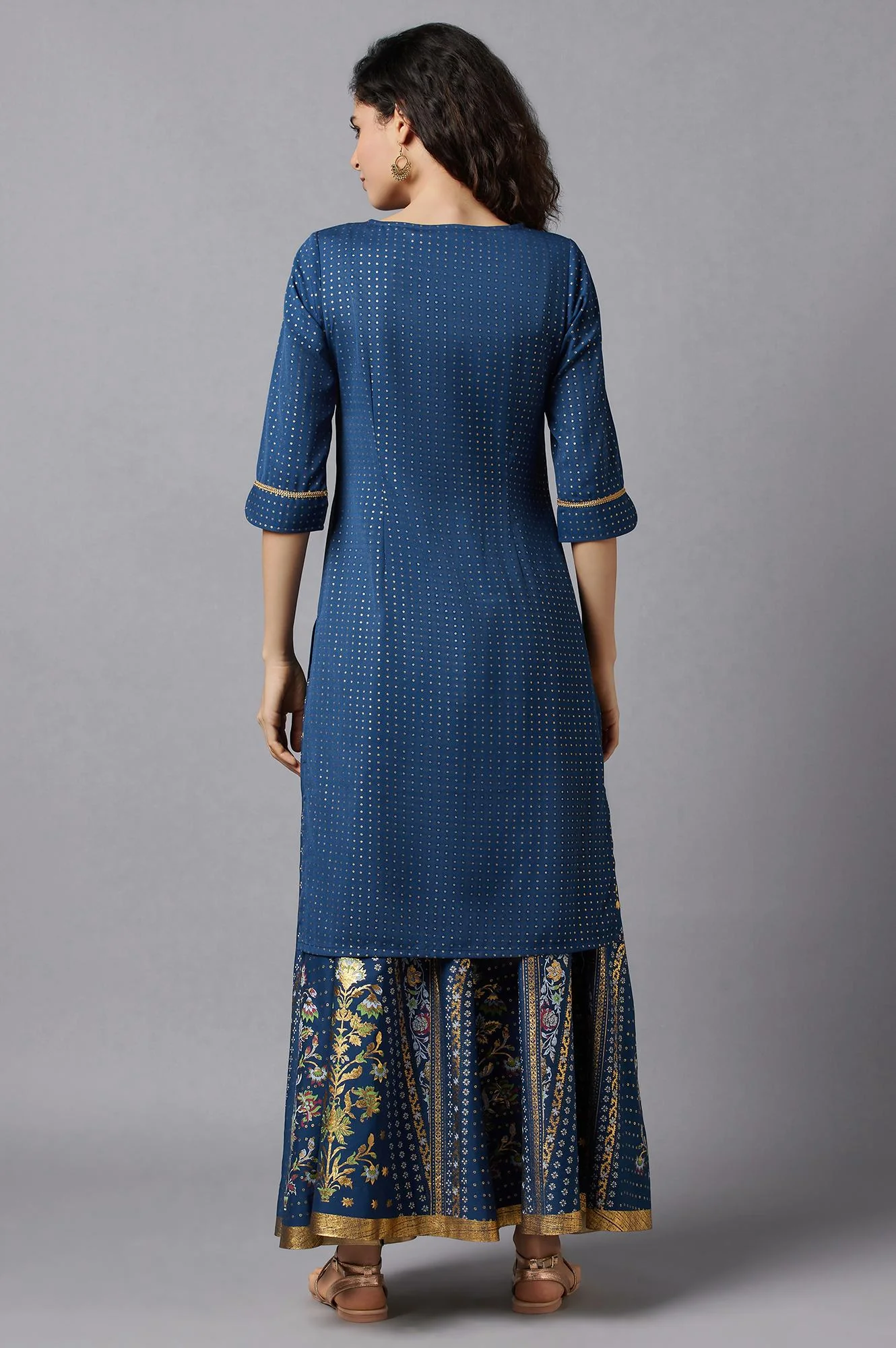 Blue Festive Ethnic kurta - Image 2