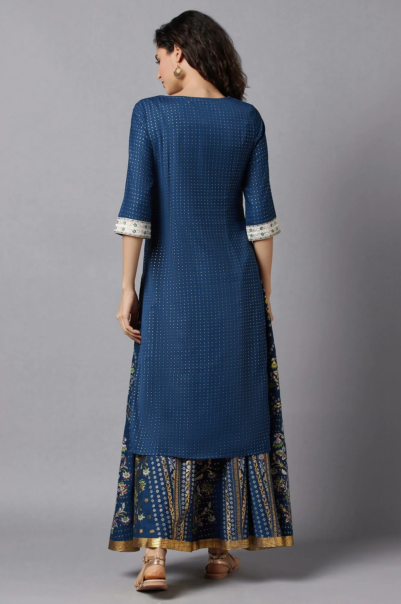 Blue Festive Ethnic kurta - Image 2
