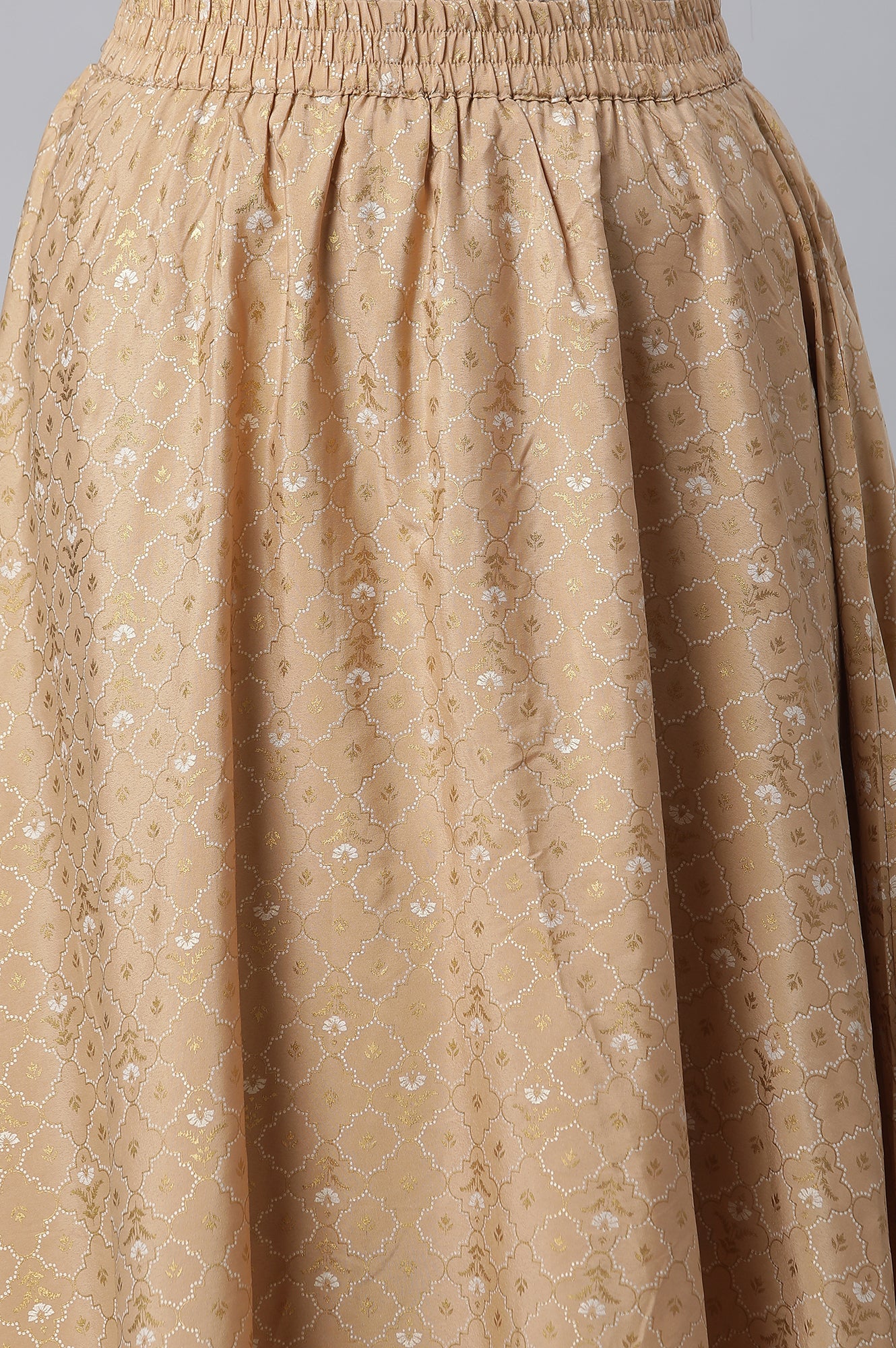 Blue Festive LIVA kurta, Skirt & Dupatta Set - Image 8